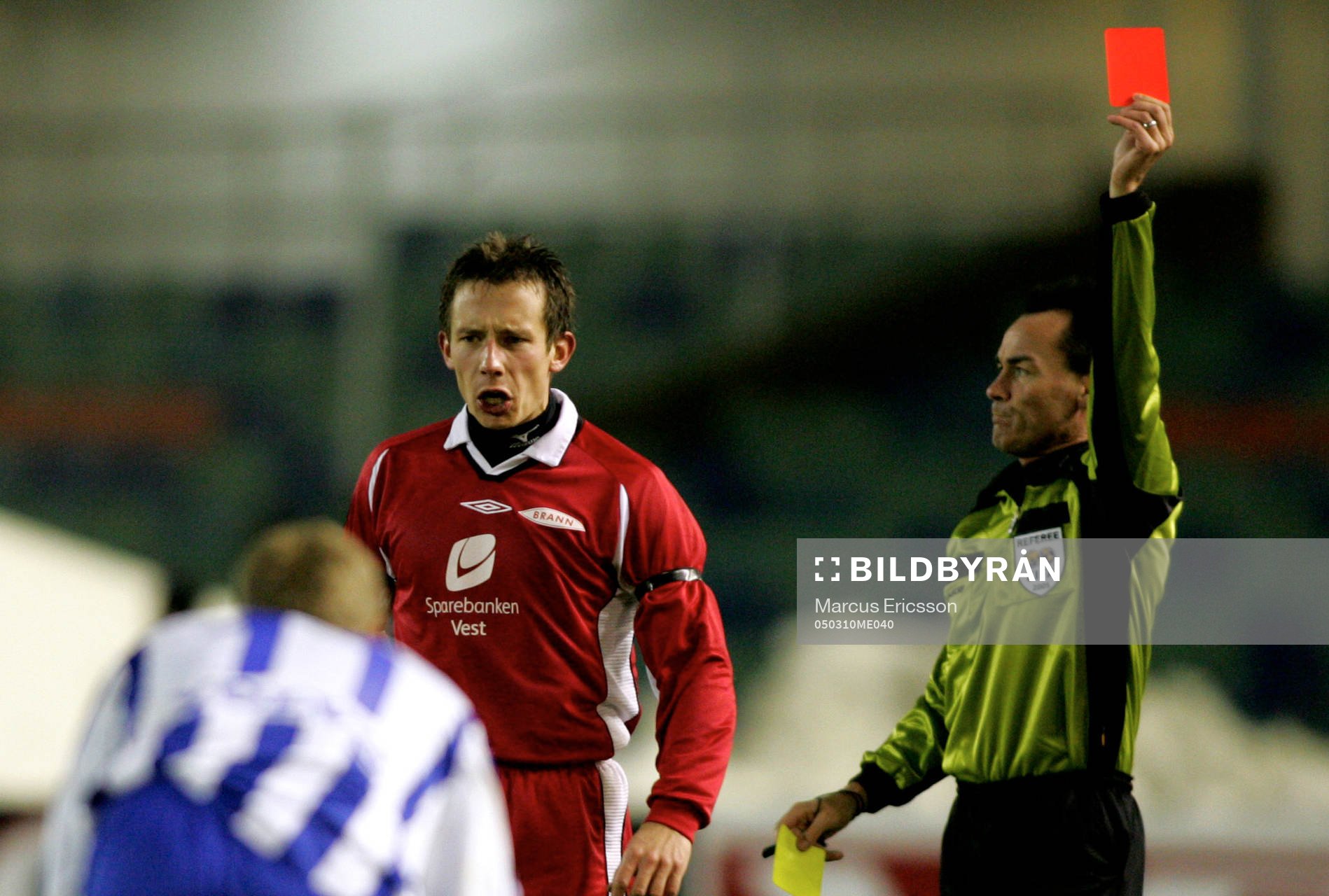 Cato Guntveit, Brann, utvisning (Rött Kort, Utvisning)