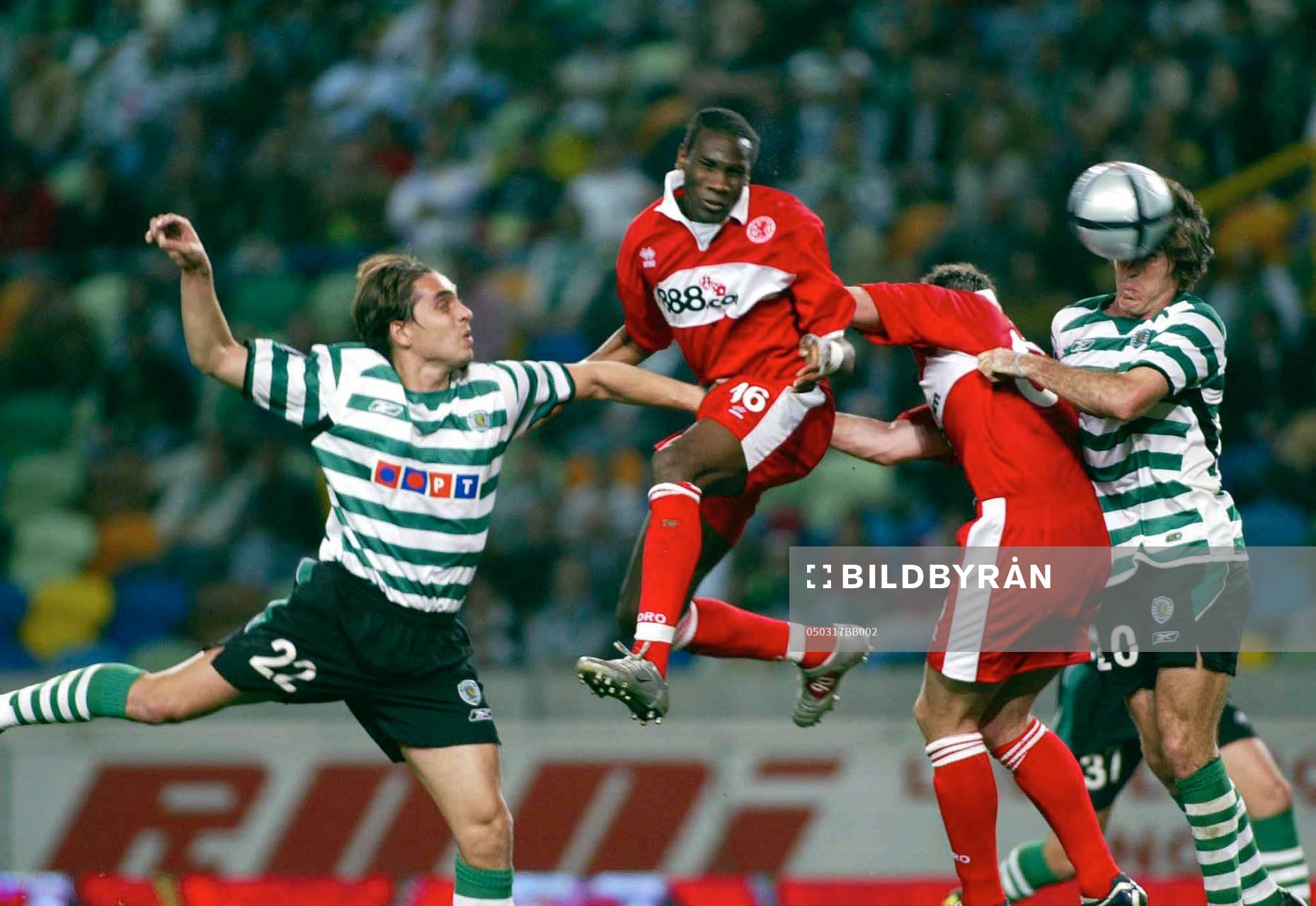 Fotboll, Sporting Lissabon - Middlesbrough, UEFA Cup,