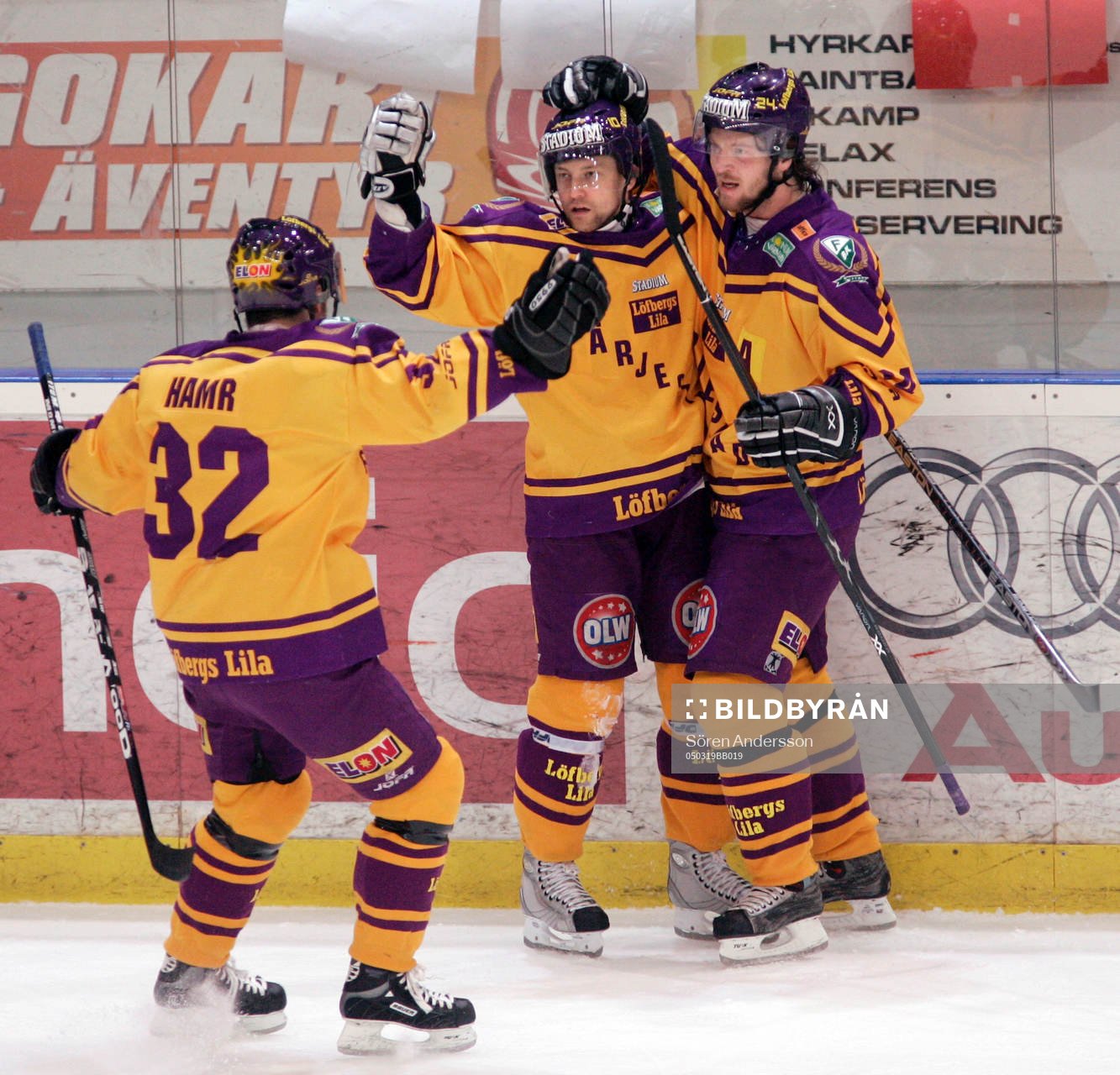 Radek Hamr, Pelle Prestberg och Jonas Högberg, Färjestad,