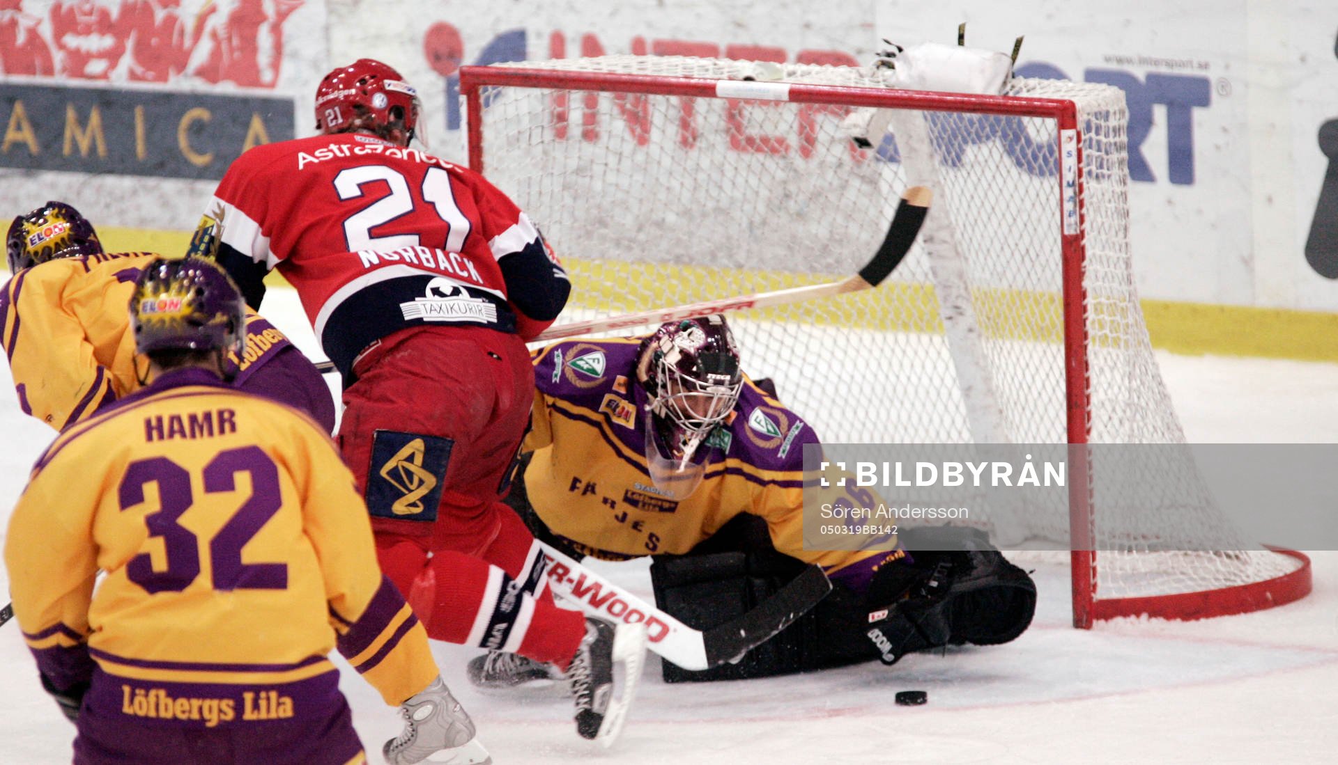 Erik Norbäck, Södertälje och Martin Gerber, målvakt,