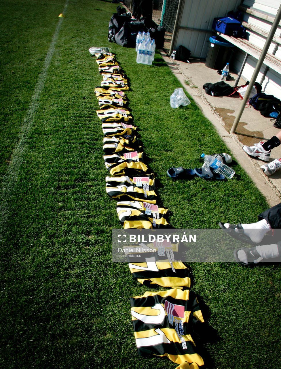 Fotboll, Träningsläger Cypern, Häcken, tröjor,