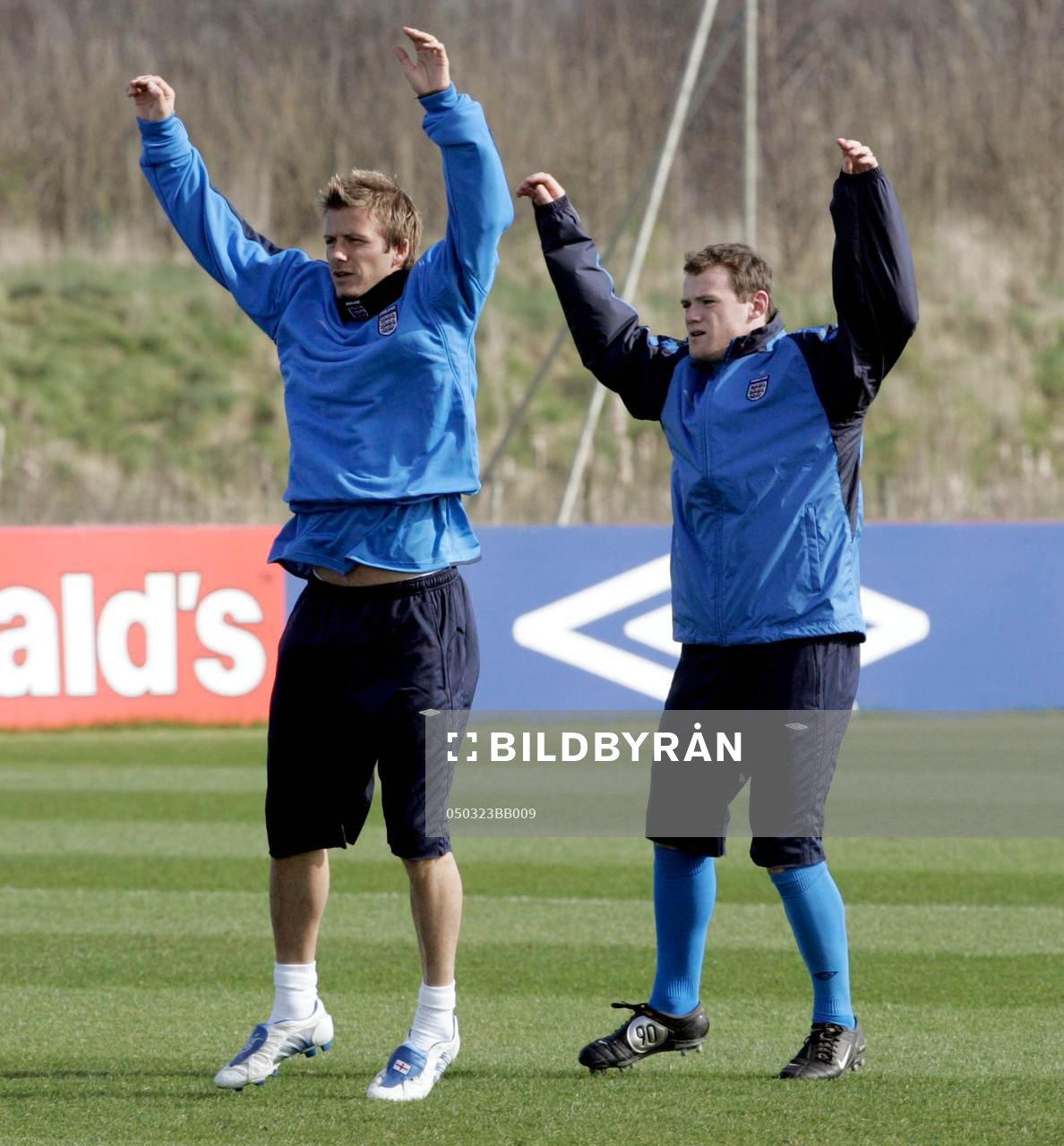 David Beckham och Wayne Rooney