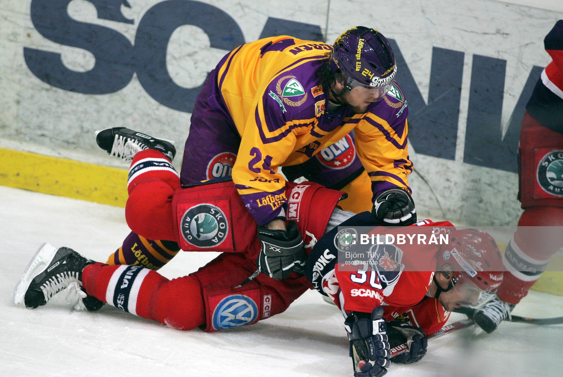 Jonas Frögren, Färjestad och Scott Thornton, Södertälje