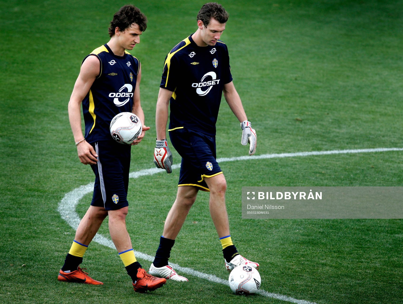 Andreas Isaksson (målvakt) och Zlatan Ibrahimovic