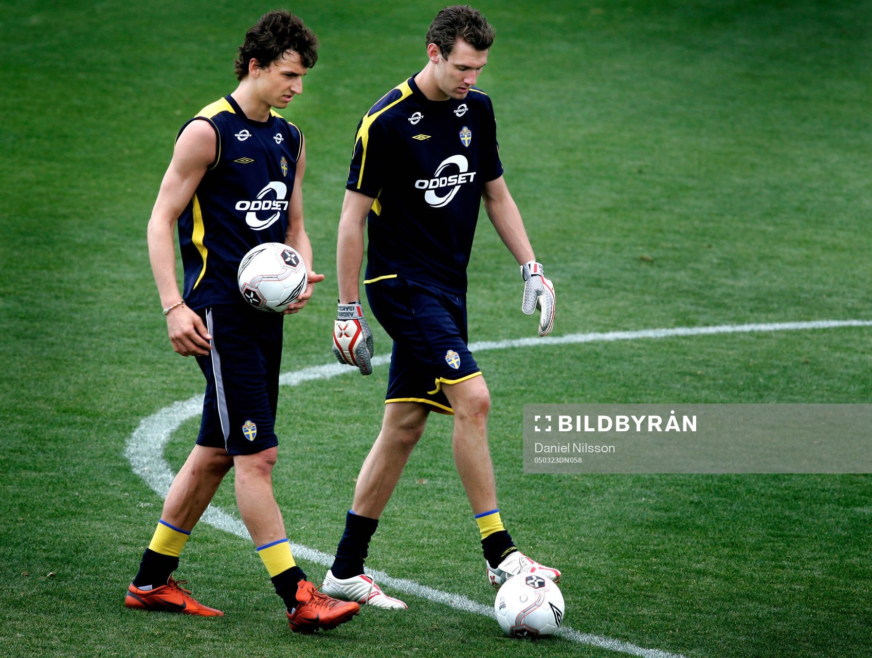 Andreas Isaksson (målvakt) och Zlatan Ibrahimovic