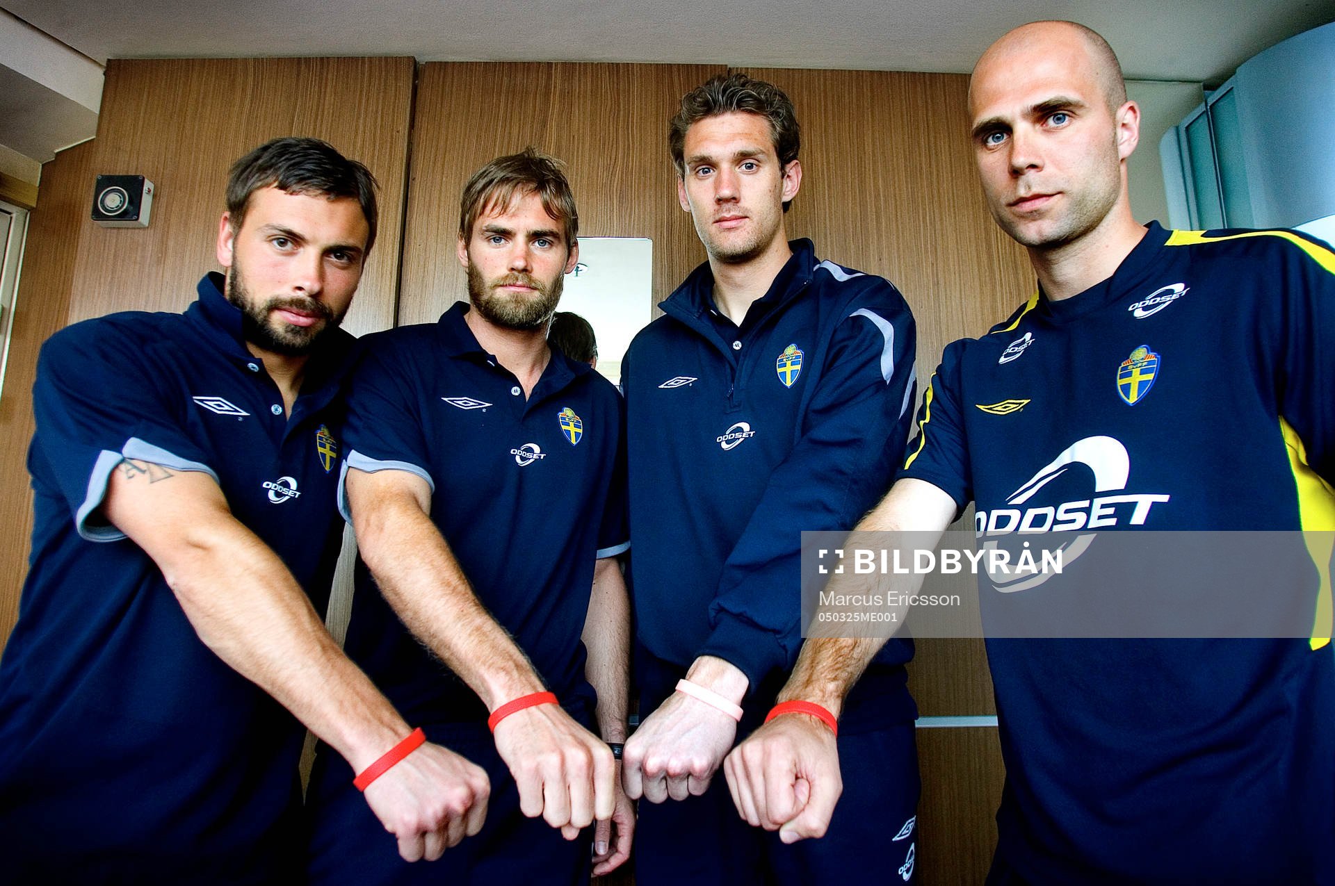 Alexander Östlund, Olof Mellberg, Andreas Isaksson och