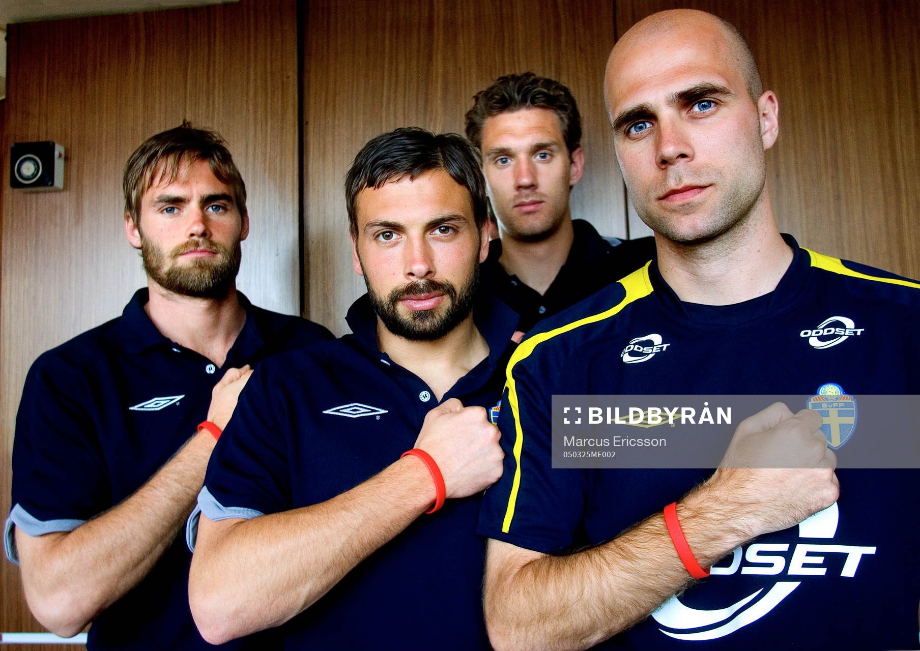 Alexander Östlund, Olof Mellberg, Andreas Isaksson och