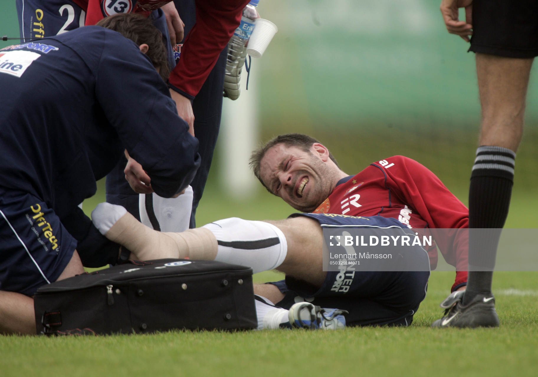 Magnus Källander skadades och tvingades utgå med svåra