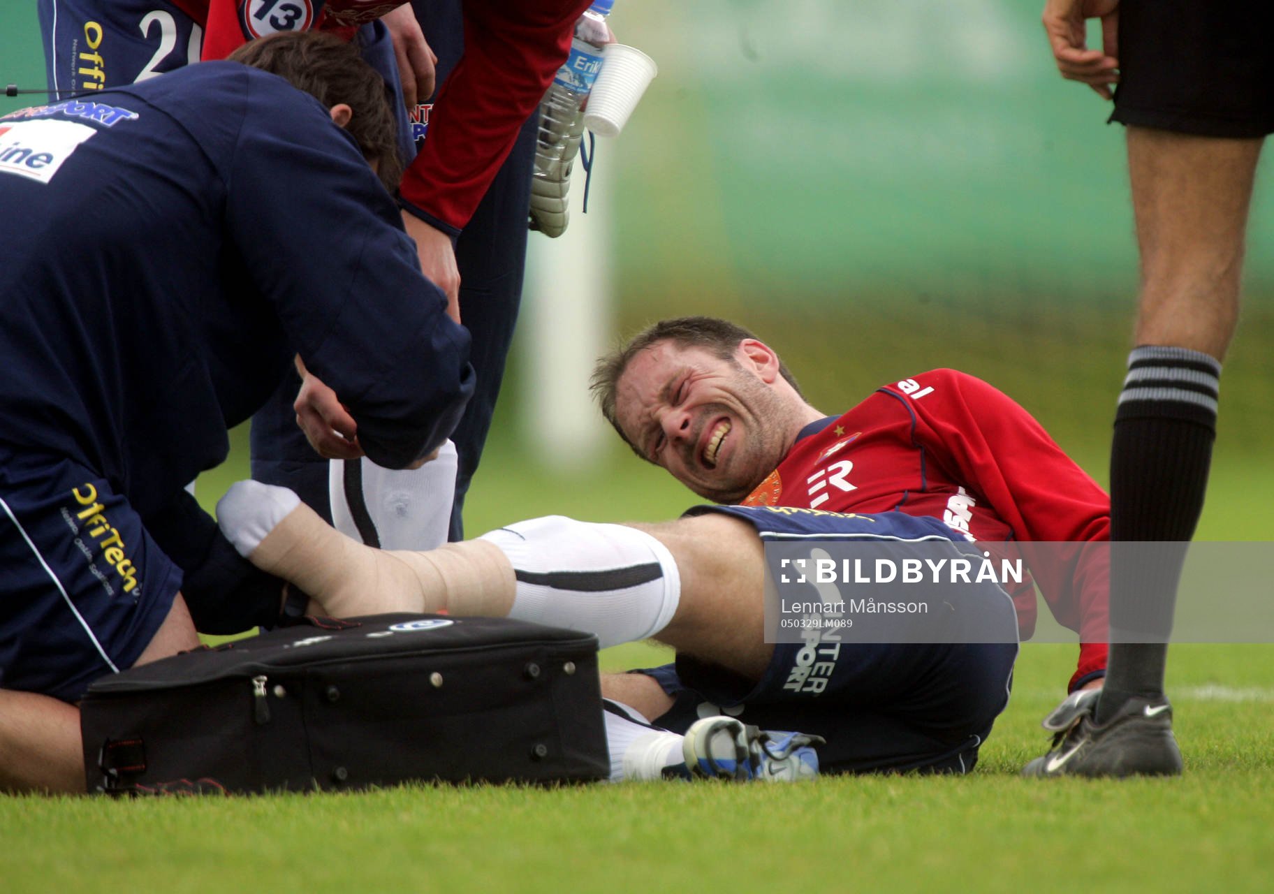 Magnus Källander skadades och tvingades utgå med svåra