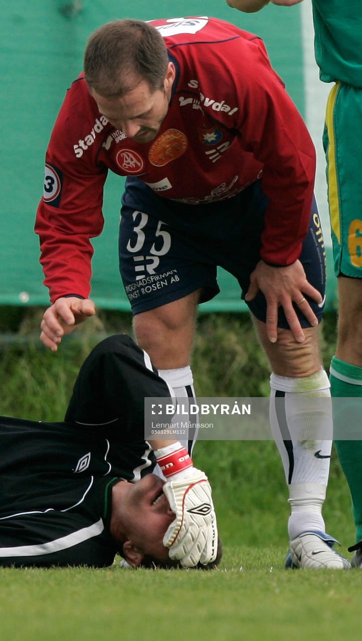 Magnus Källander, Örgryte och Dick Last, Örgryte. Skada