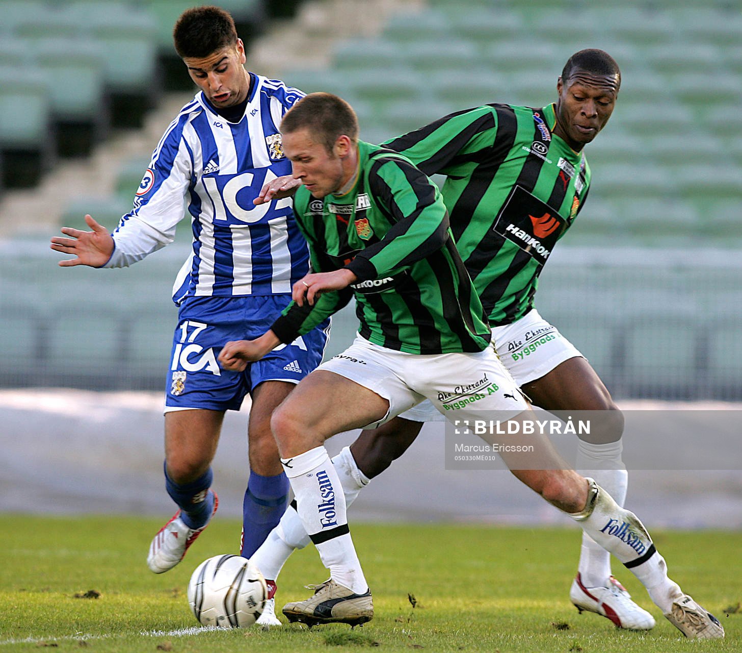 Fotboll, Träningsmatch, Gais - Göteborg: George Mourad, Göteborg och Efe Ehiorobo, Ville Viljanen, Gais