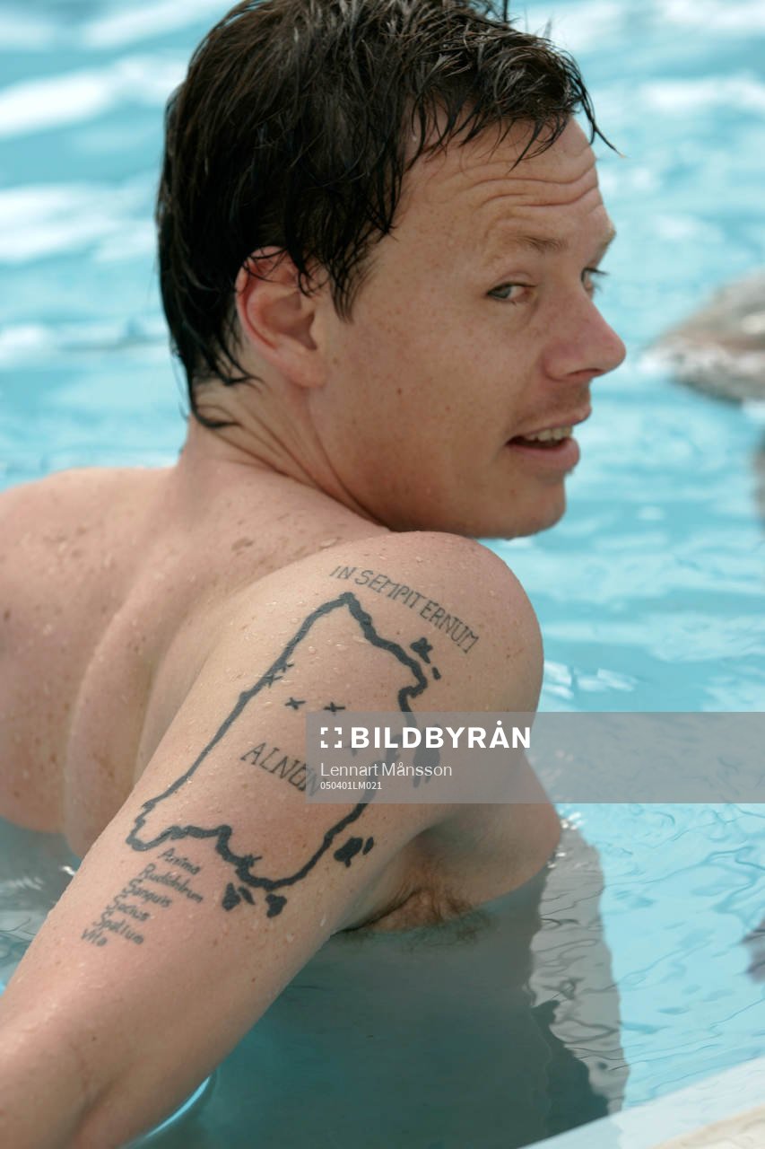 Andreas Yngvesson har en tatuering som föreställer hans