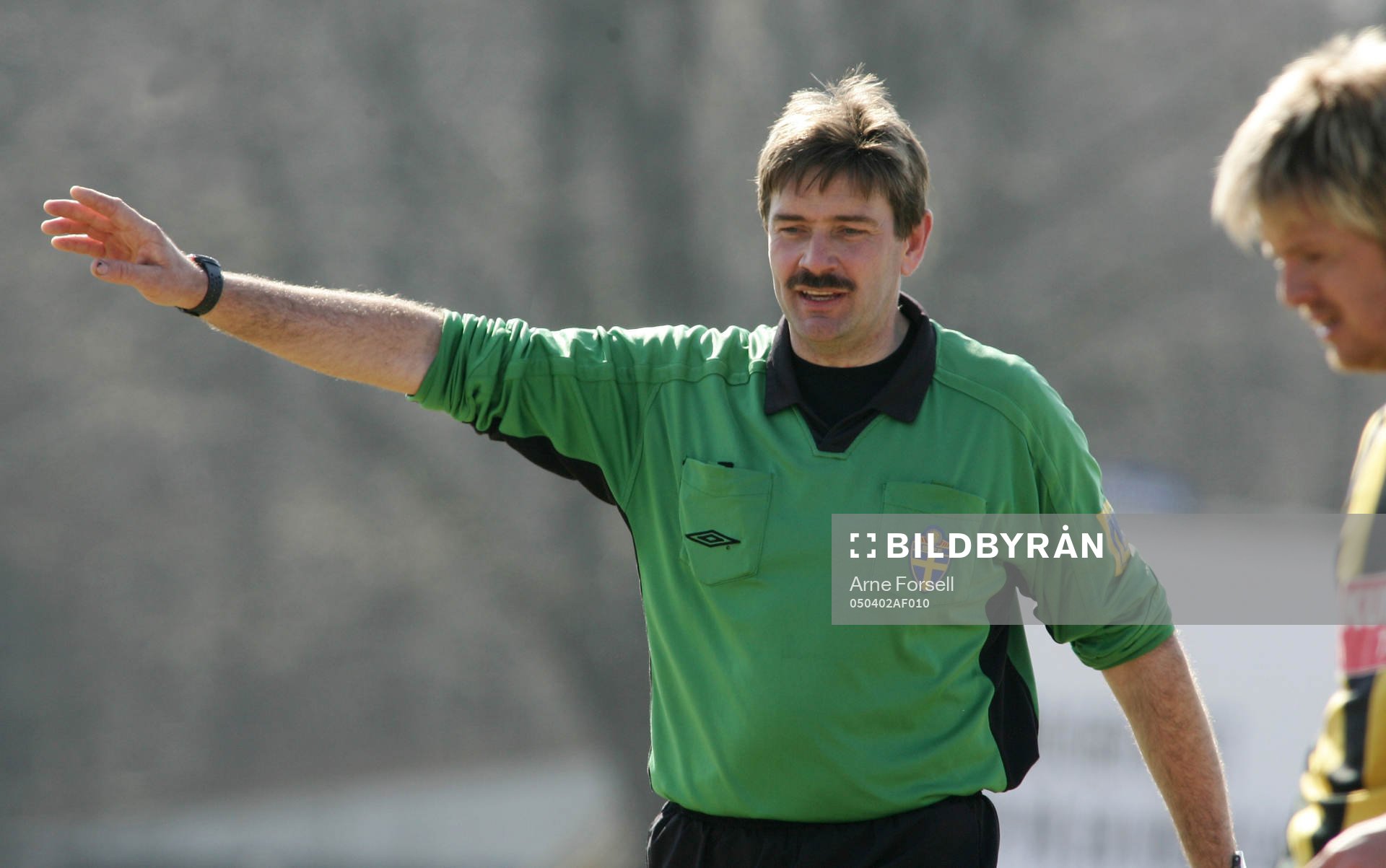 Fotboll Halmstad - Häcken. Bengt Green, domare