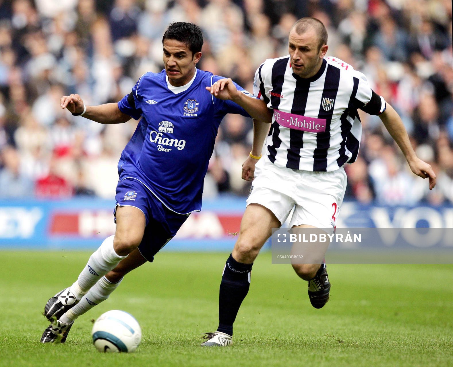 Tim Cahill, Everton och Ronnie Wallwork, West Bromwich