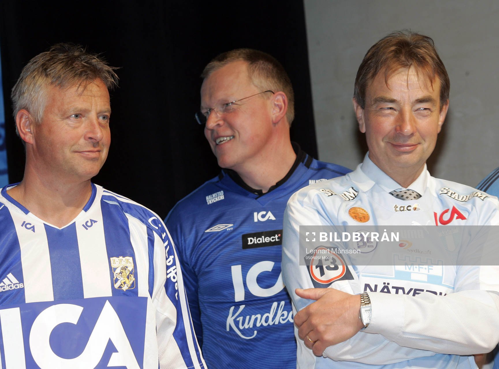 Guldfavoriterna Arne Erlandsen och Tom Prahl i förgrunden,