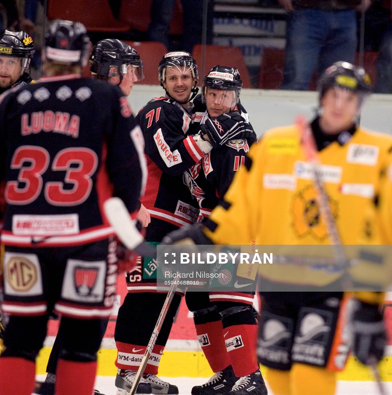 Peter Hammarström (3 måls skytt) och Jan Hammar, Malmö,