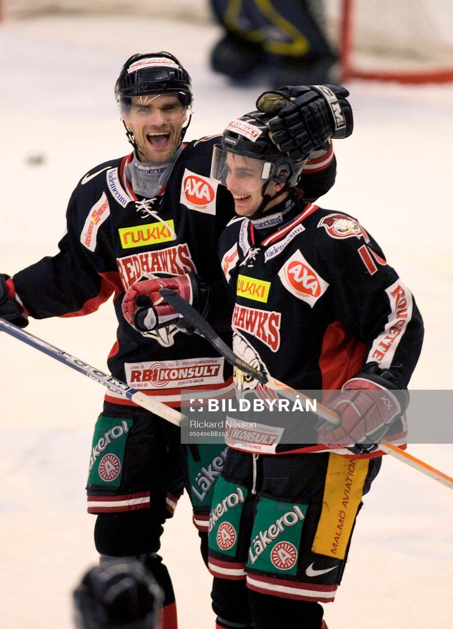 Shawn McEachern och Franz Nielsen, Malmö, jubel