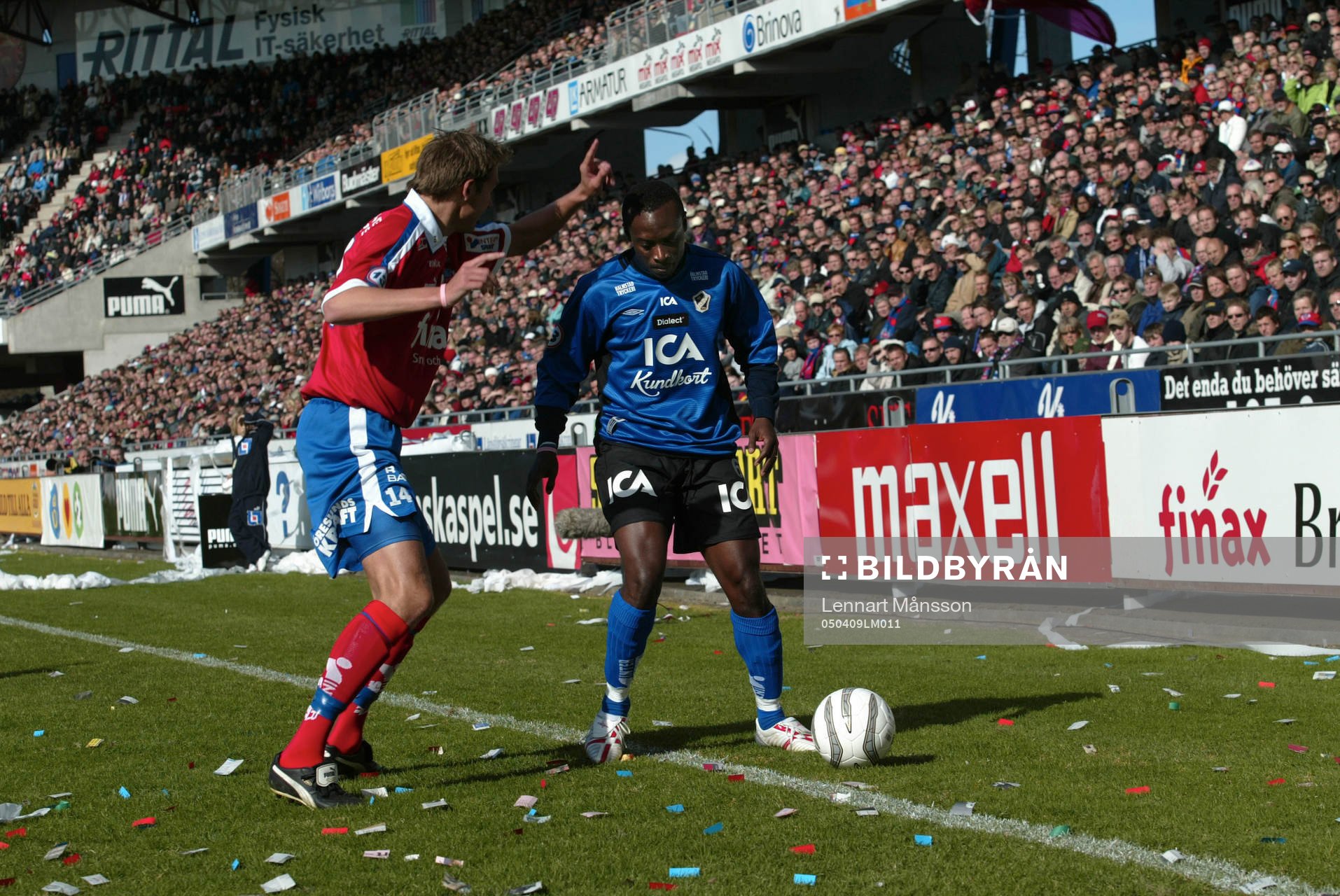 Yaw Preko, Halmstad och Andreas Granqvist, Helsingborg