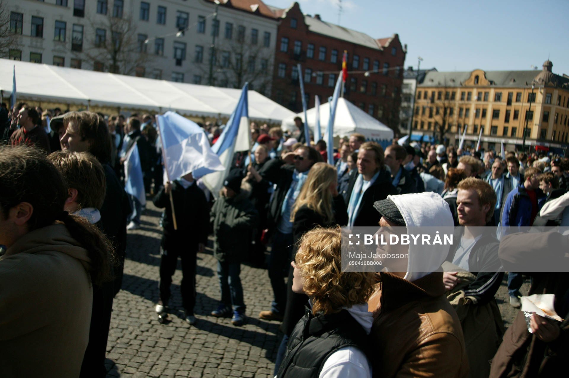 fotboll, antivåldsmanifestation på Möllevångstorget