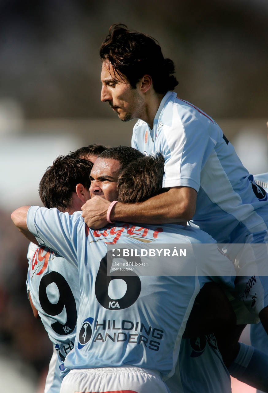 Louay Chanko hoppar upp, Afonso Alves i mitten, jubel