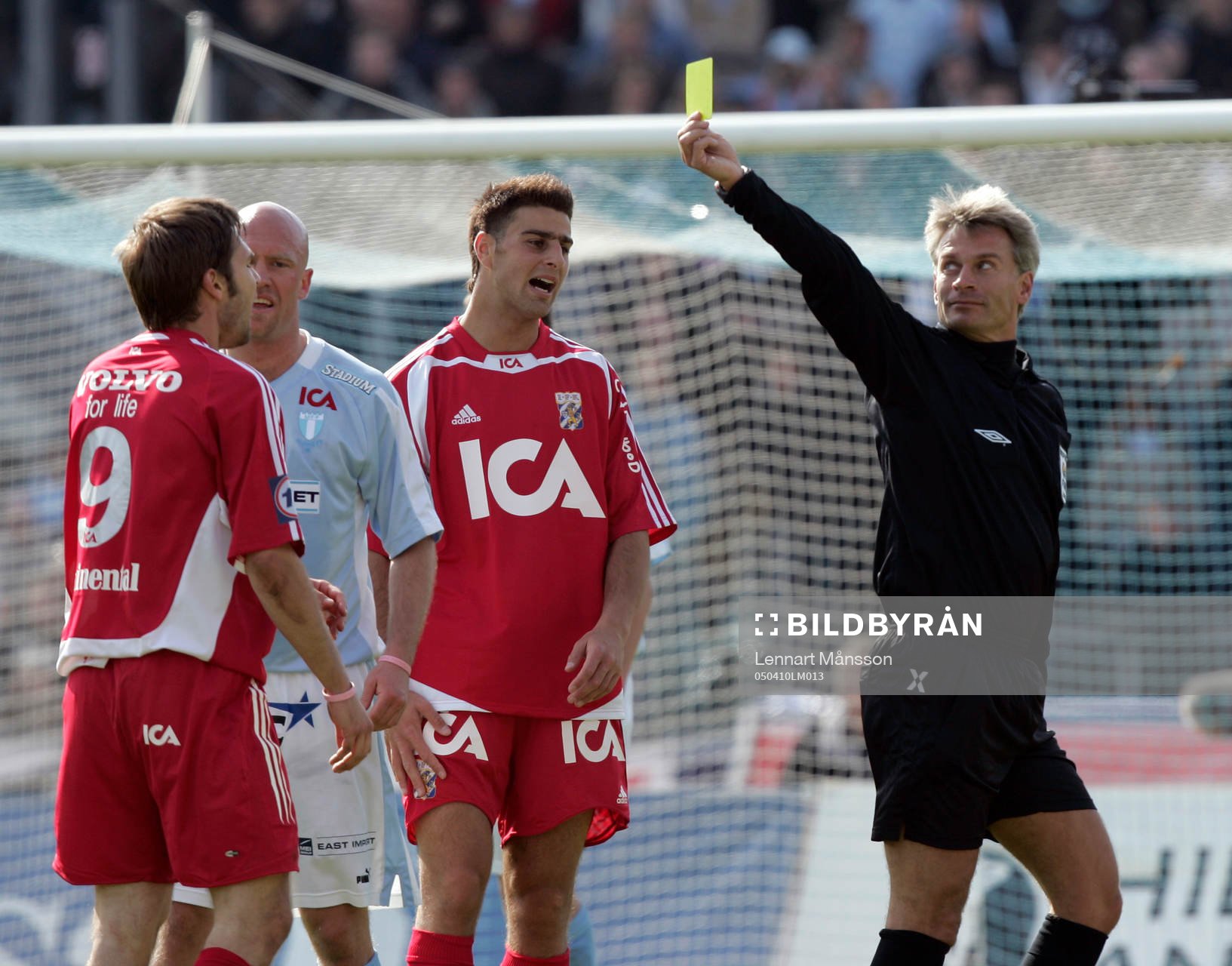 Domare, gult kort, varning