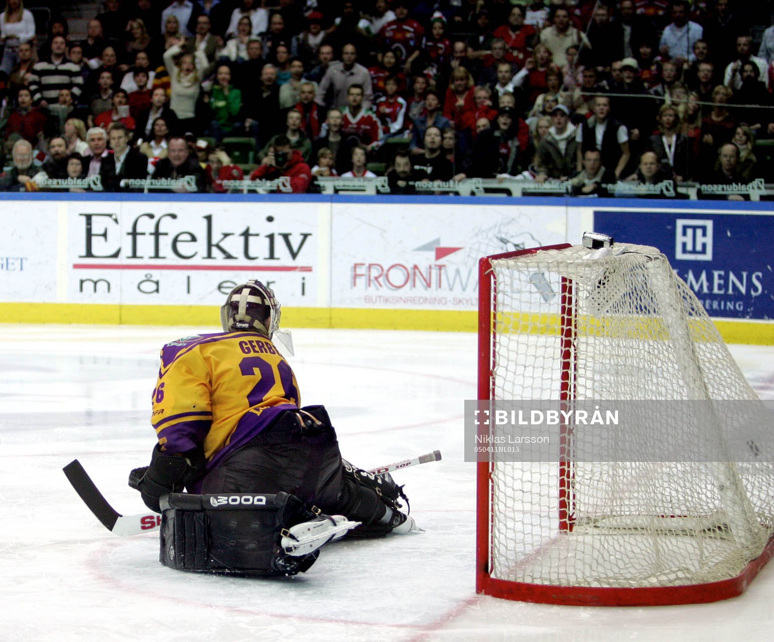 Frölunda svenska mästare! Martin gerber släpper in det