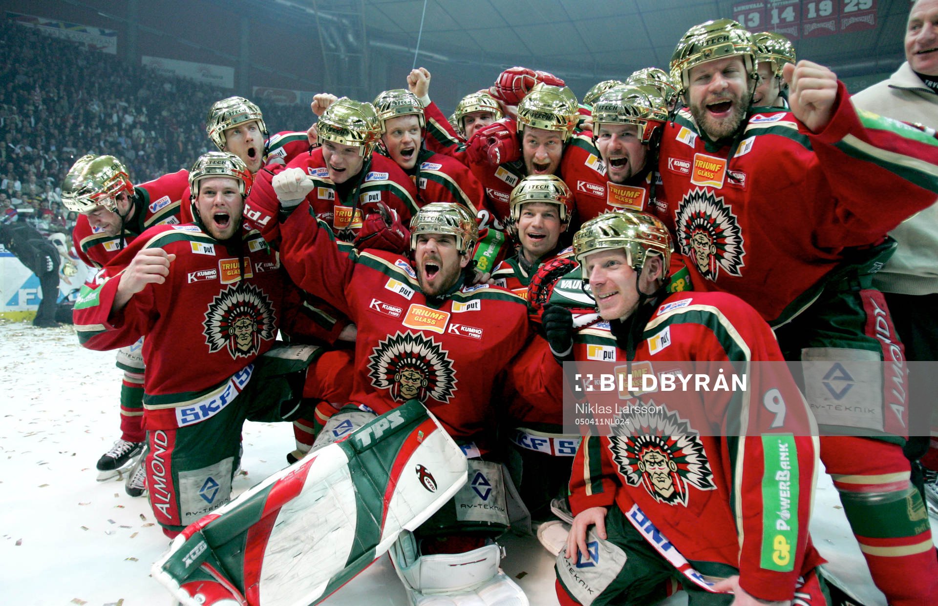 SM-GULD!! Frölunda spelare jublar