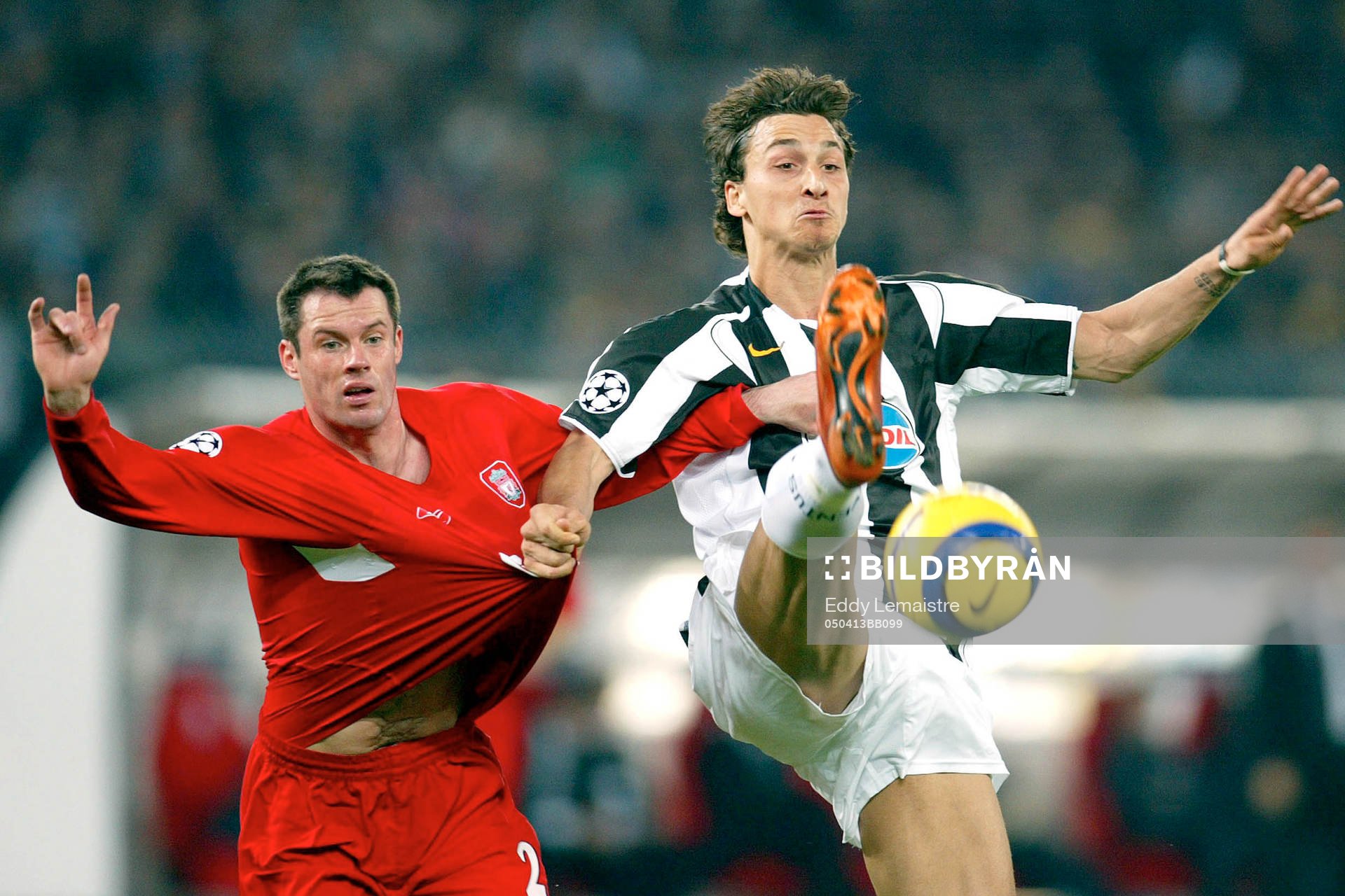Zlatan Ibrahimovic, Juventus mot  Jamie CARRAGHER, Liverpool