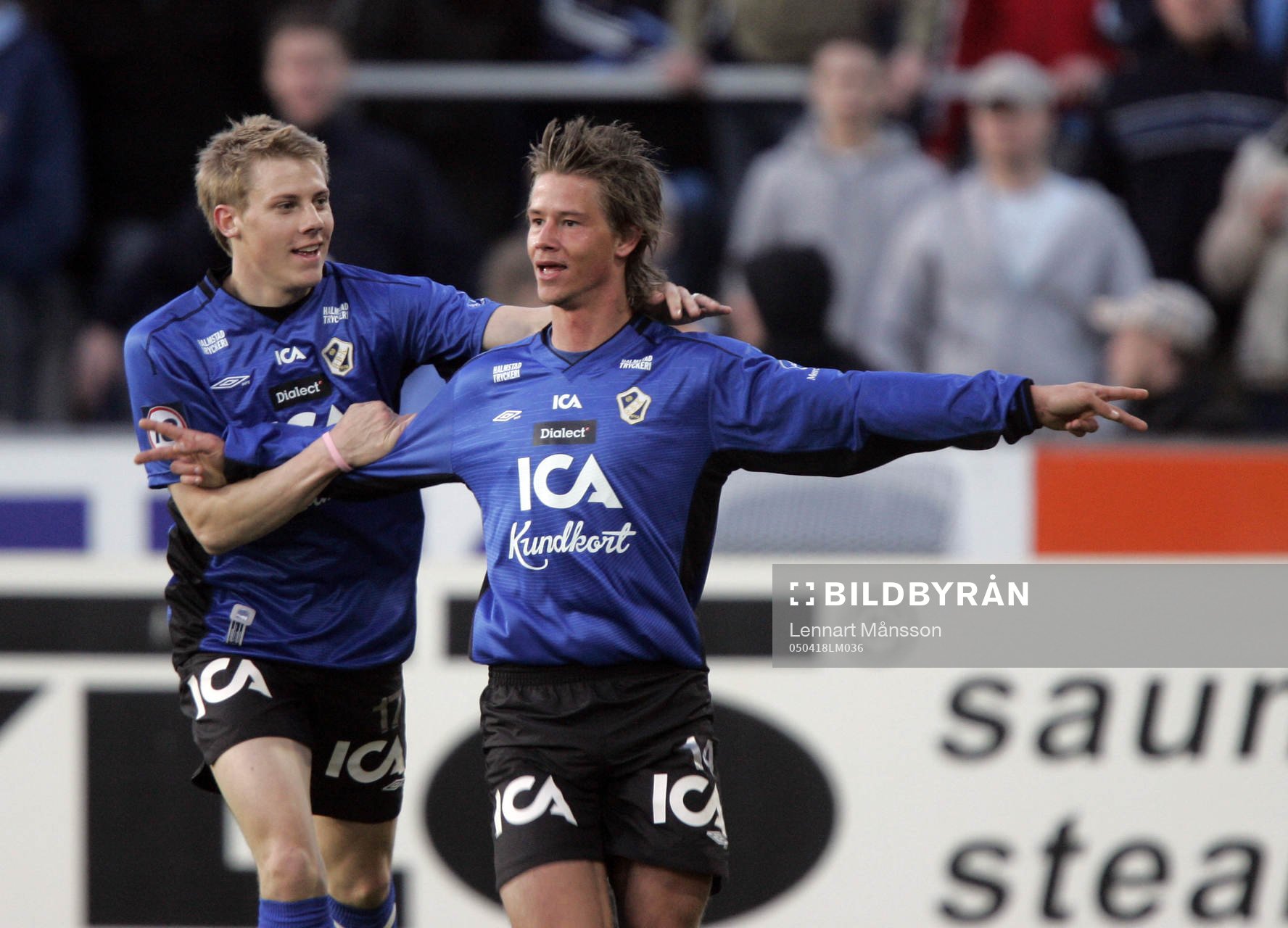 Dusan Djuric och Patrik Ingelsten, Halmstad (Jubel)
