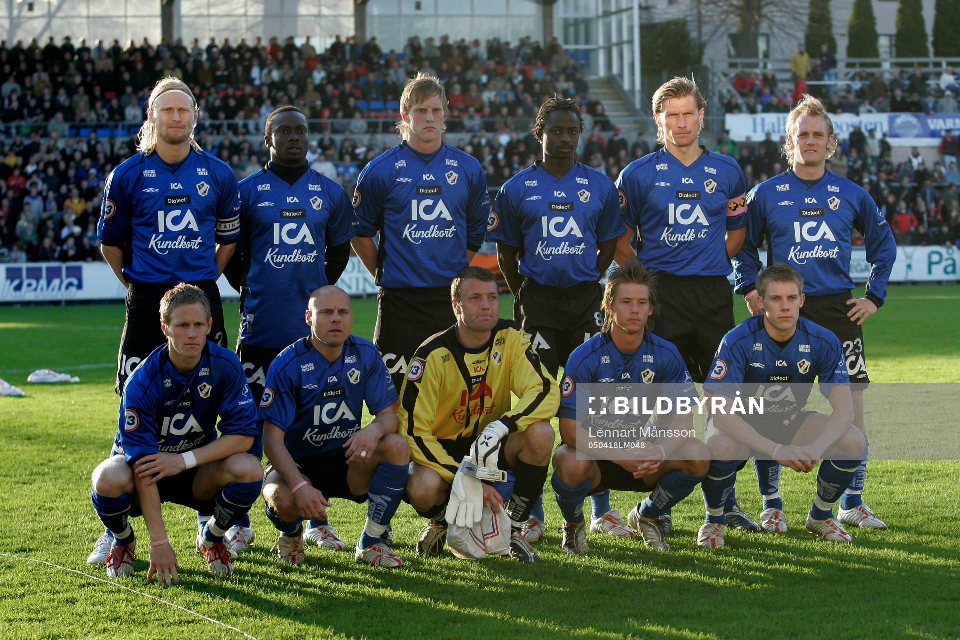 fr.v: Per Johansson, Yaw Preko, Peter Larsson, xx, Tomas