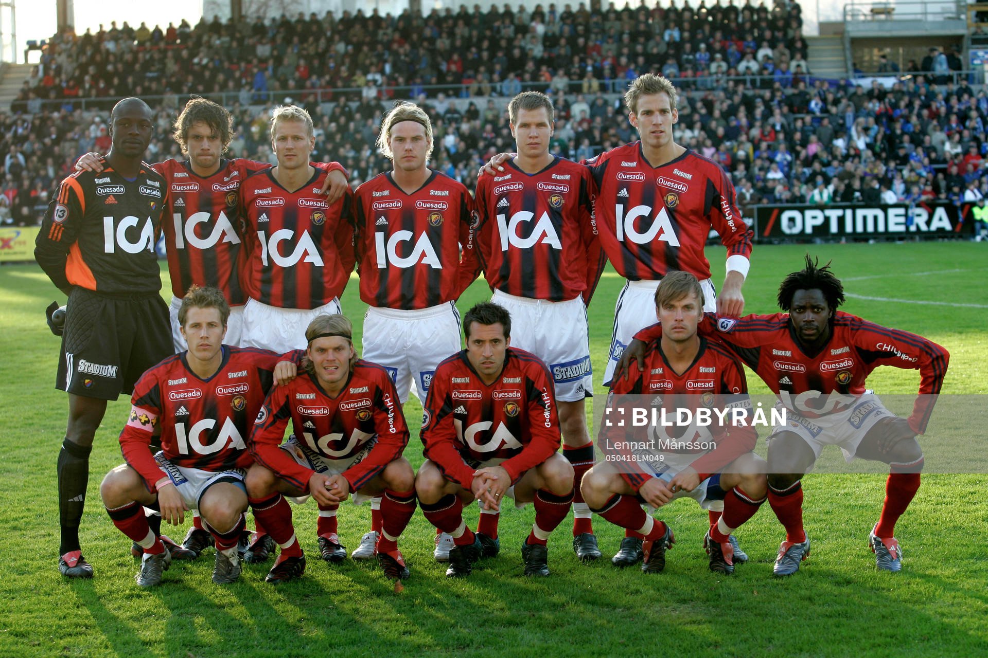 Djurgården, lagbild: Övre fr.v: Pa Dembo Tourray,