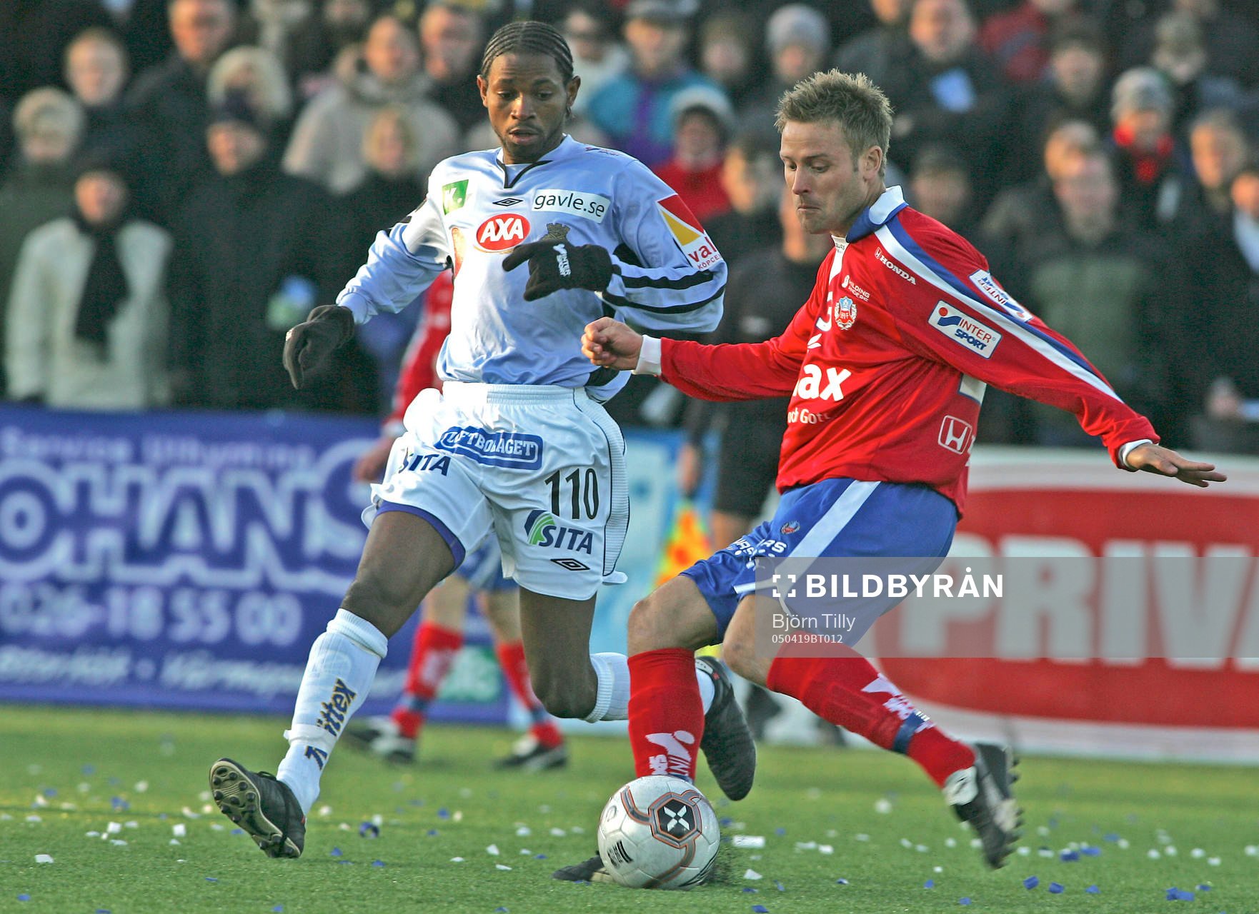  Rene Muzola Makondele, Gefle och Erik Wahlstedt, Helsingborg.