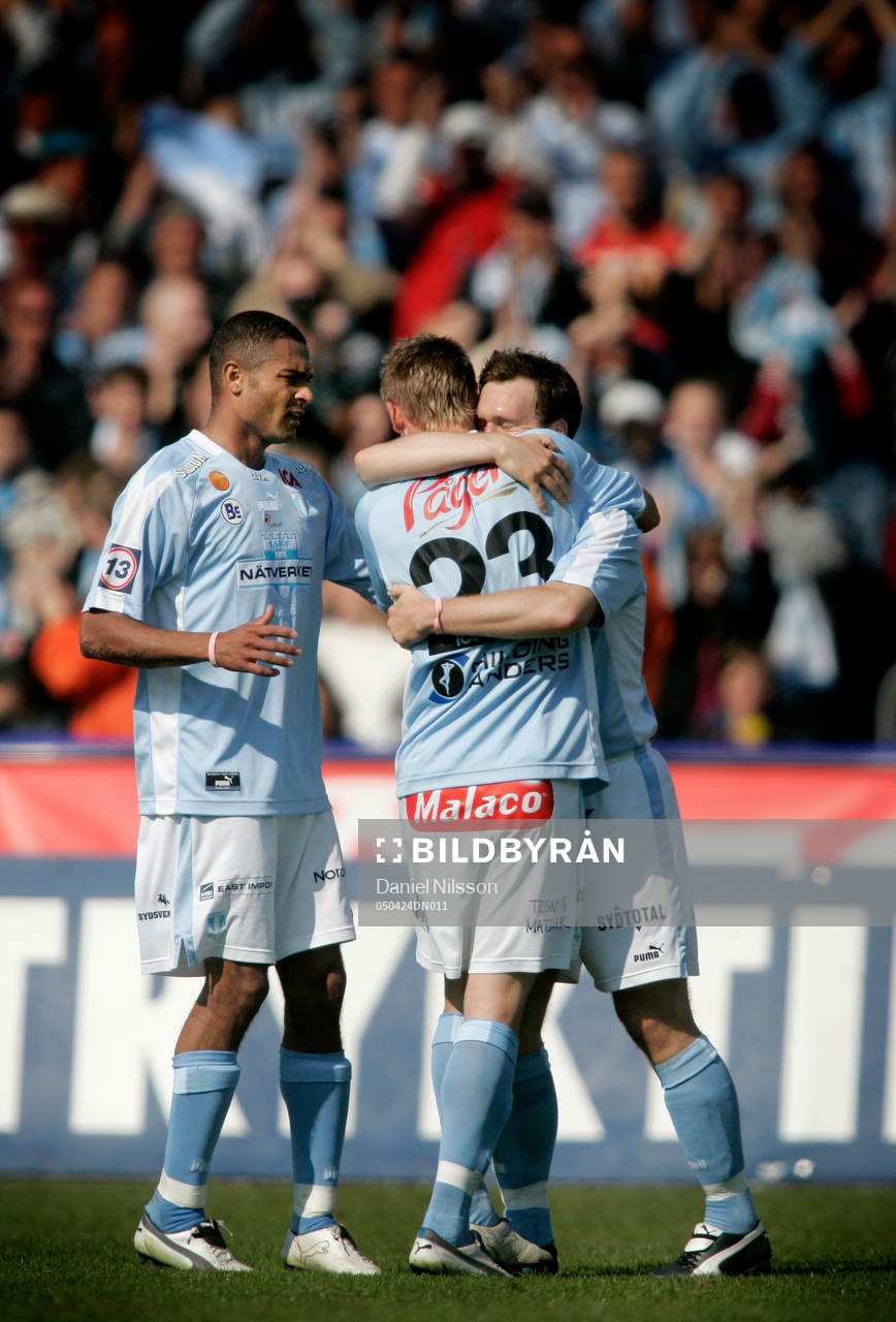 Afonso Alves, Niklas Skoog och Markus Rosenberg, Malmö