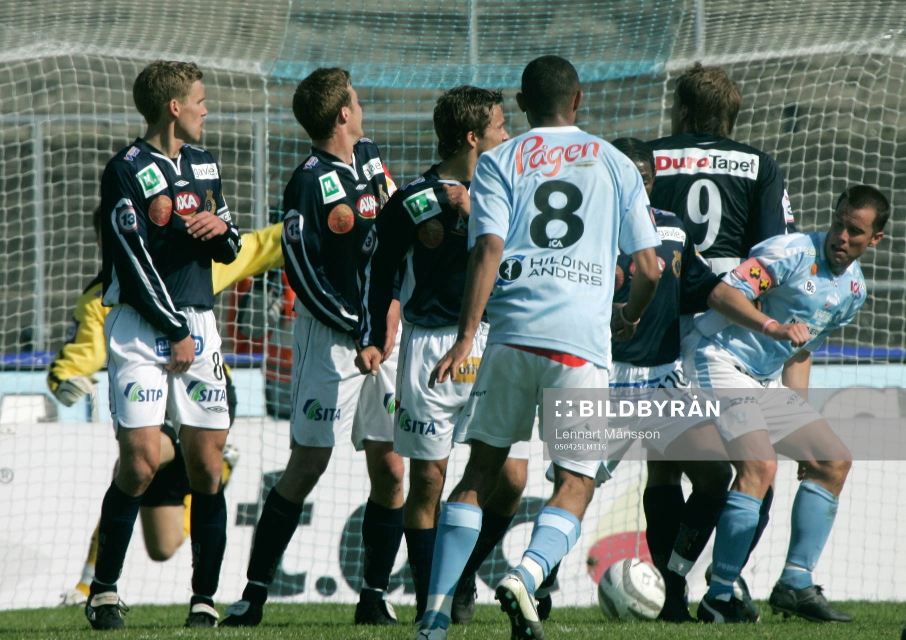 Fotboll, allsvenskan, Malmö FF - Gefle: Mur
