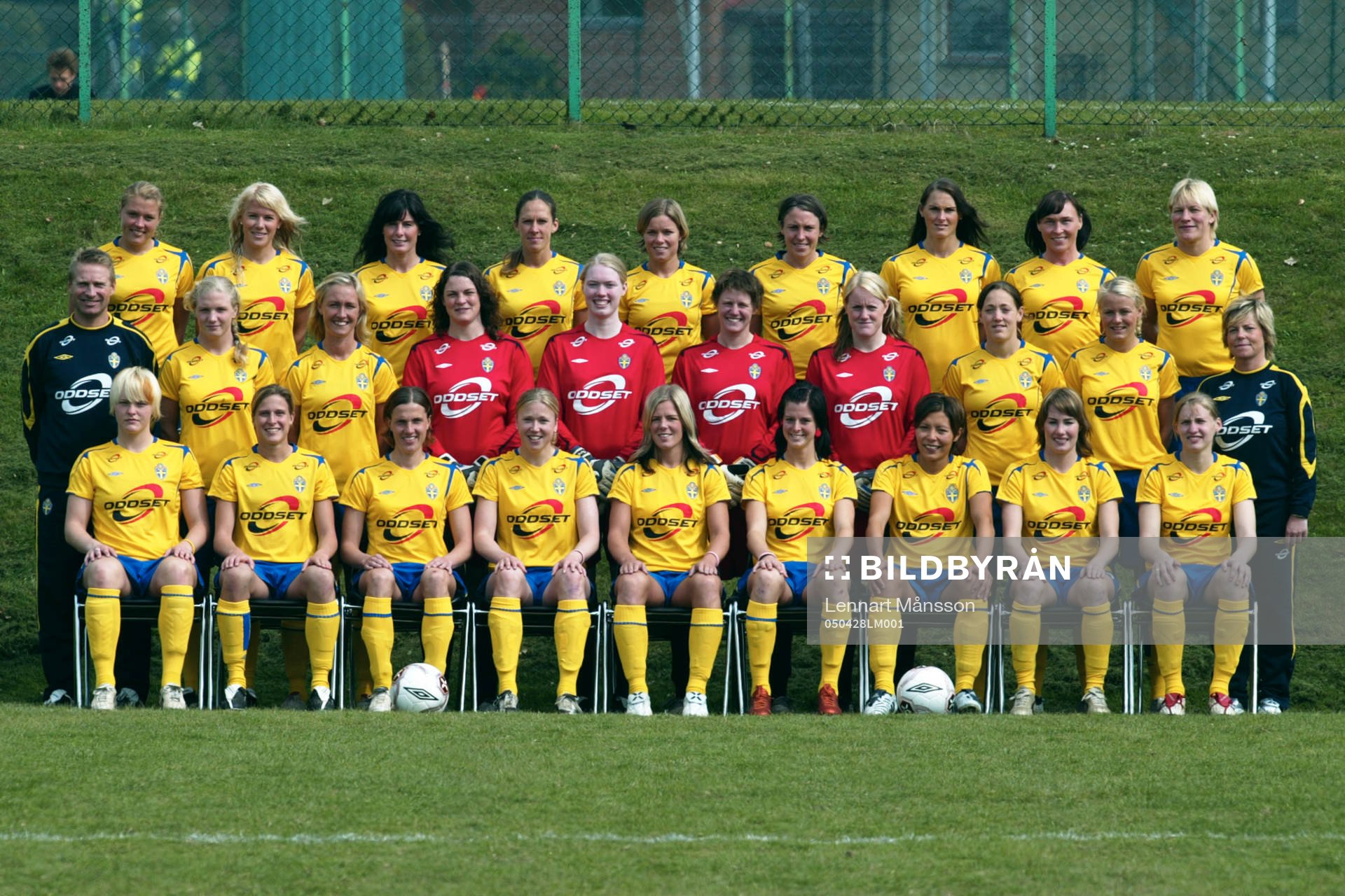 Fotboll, Sverige, dam, lagbild