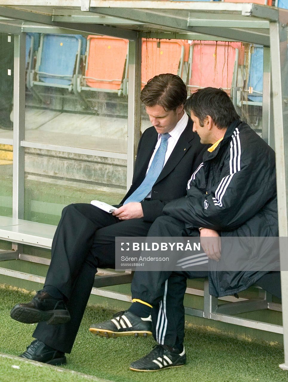 Rikard Norling och Nebojsa Novakovic, tränare, AIK