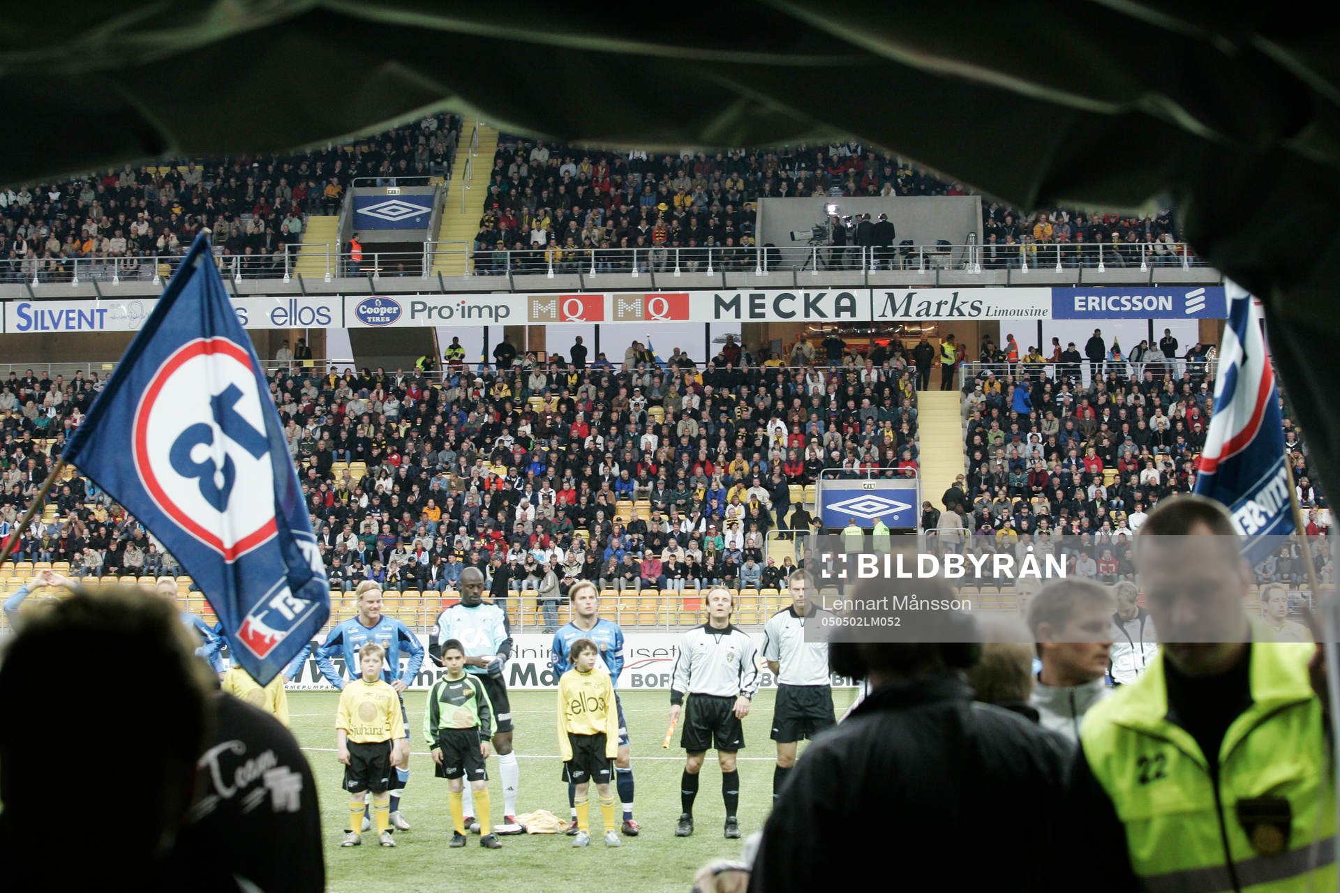 Uppställning innan matchen
