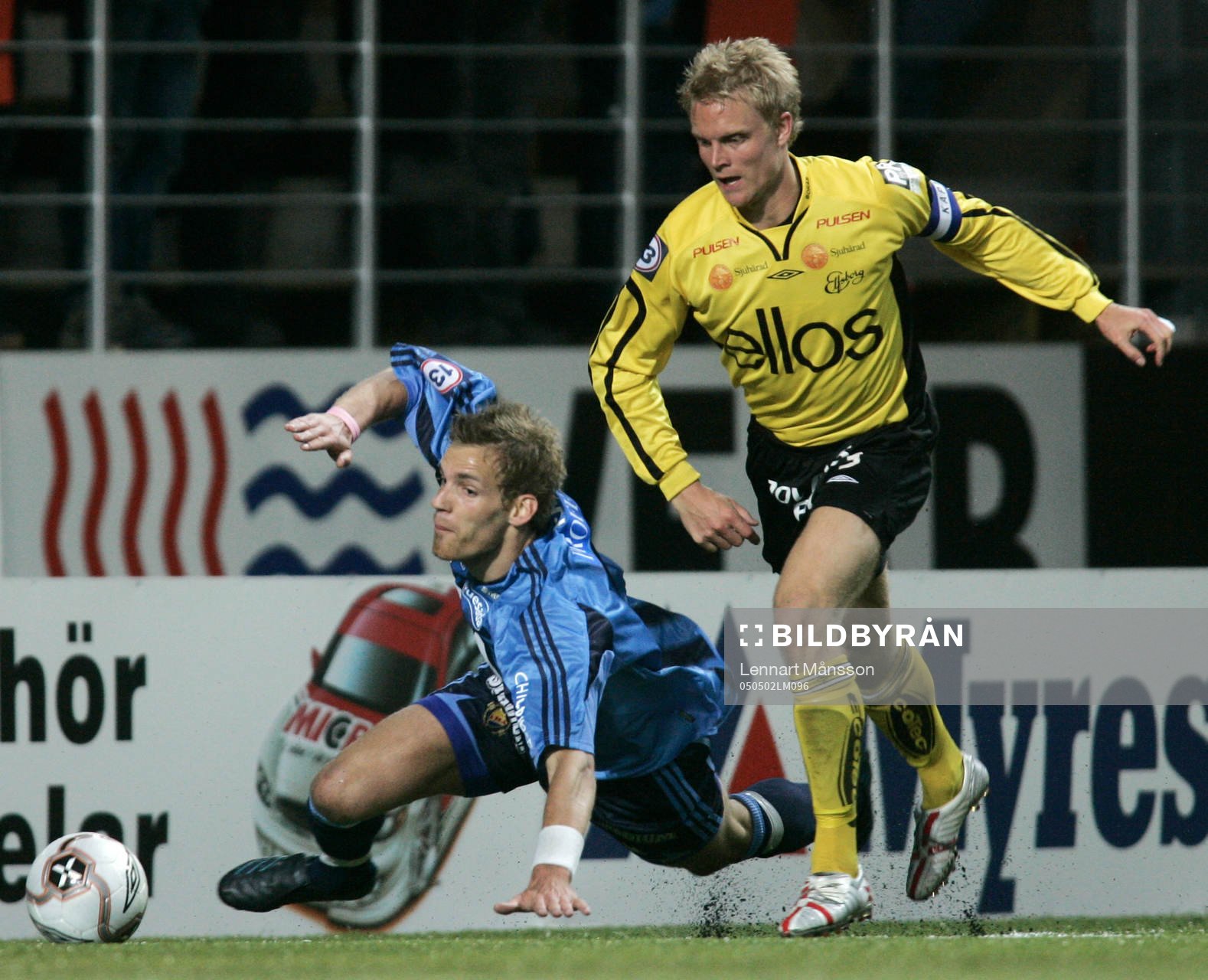 Sören Larsen, Djurgården, faller, Johan Sjöberg kommer