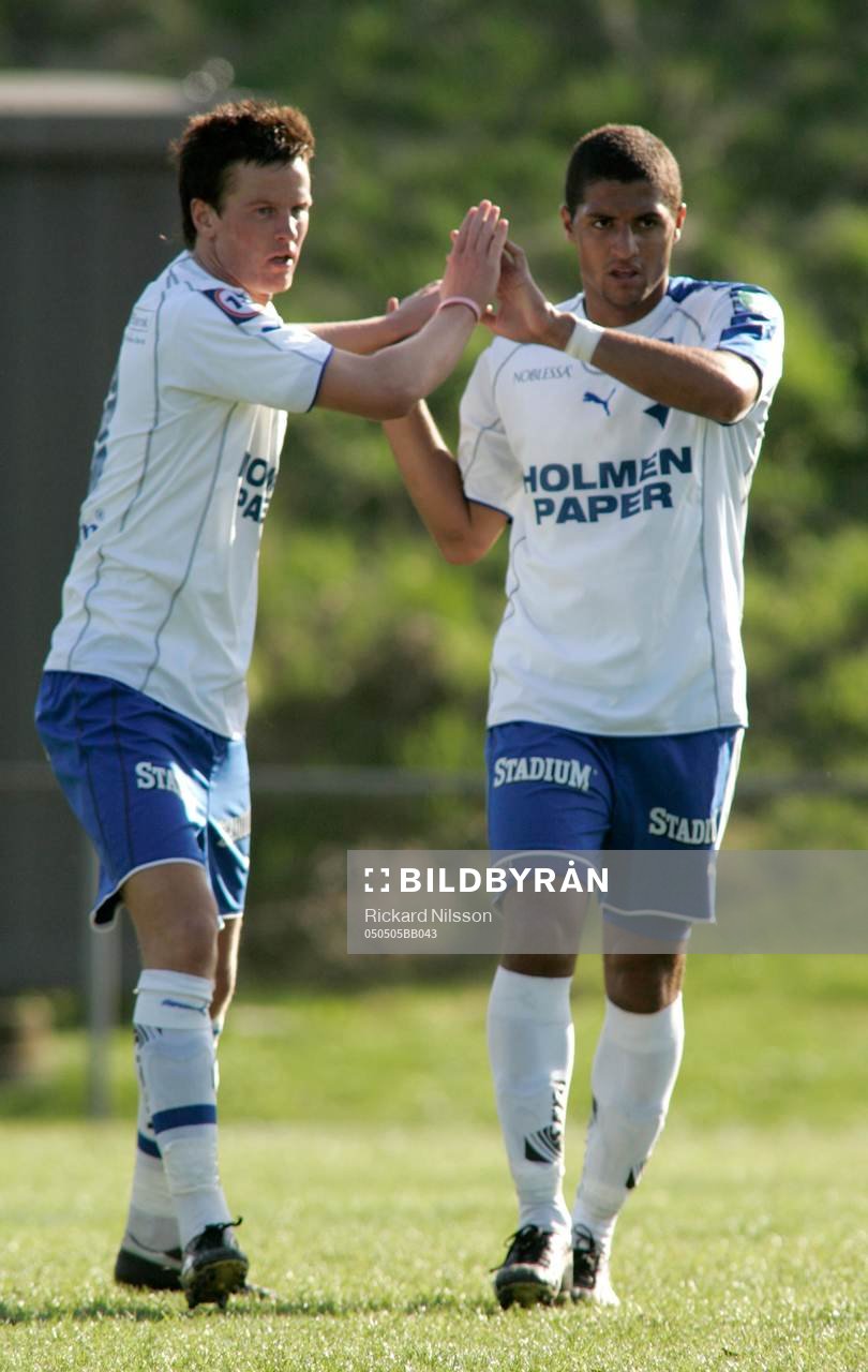 Bruno Santos och Dago Funes, Norrköping, jubel
