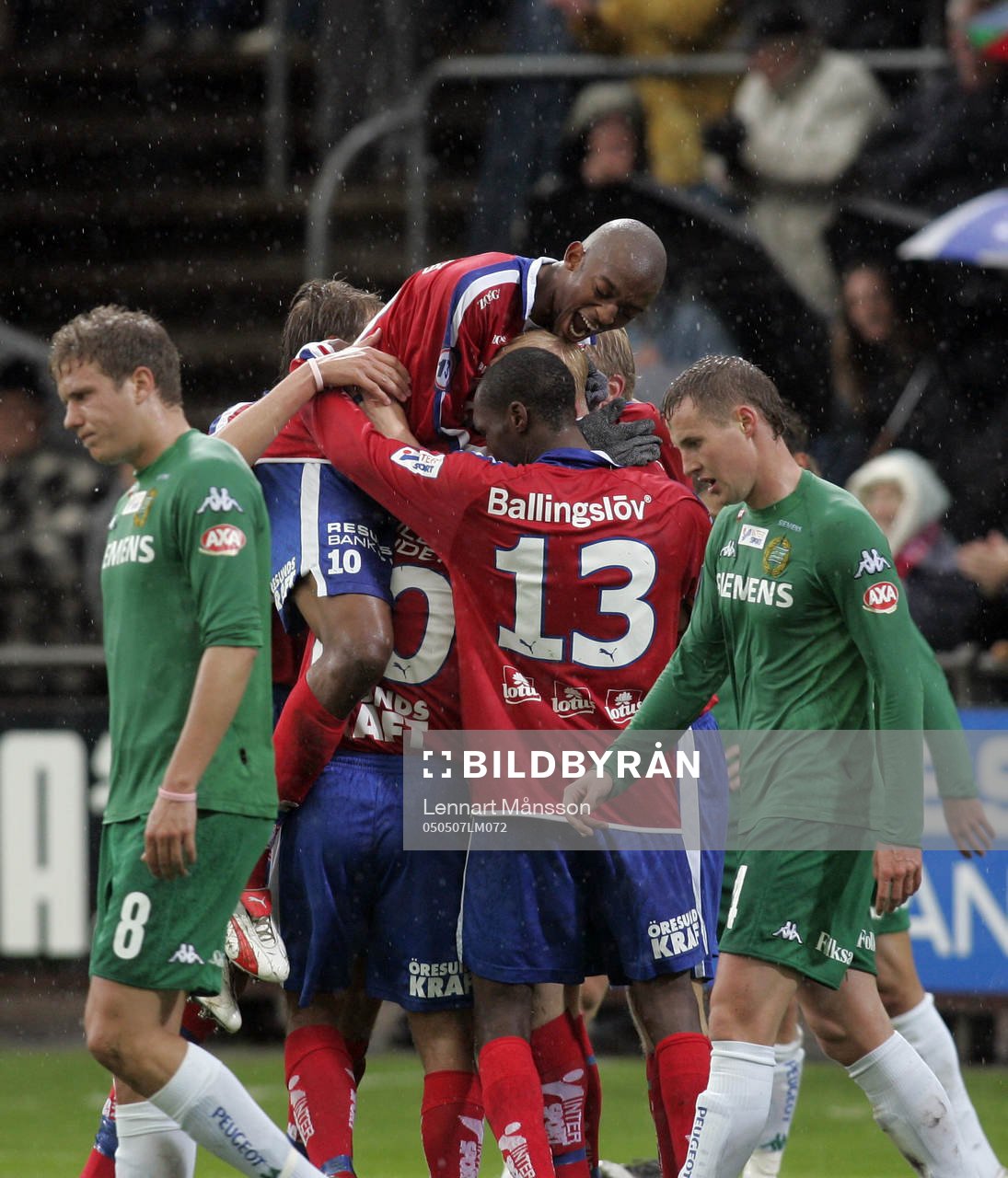 1-0 David Ljung grattas, Bajen deppar
