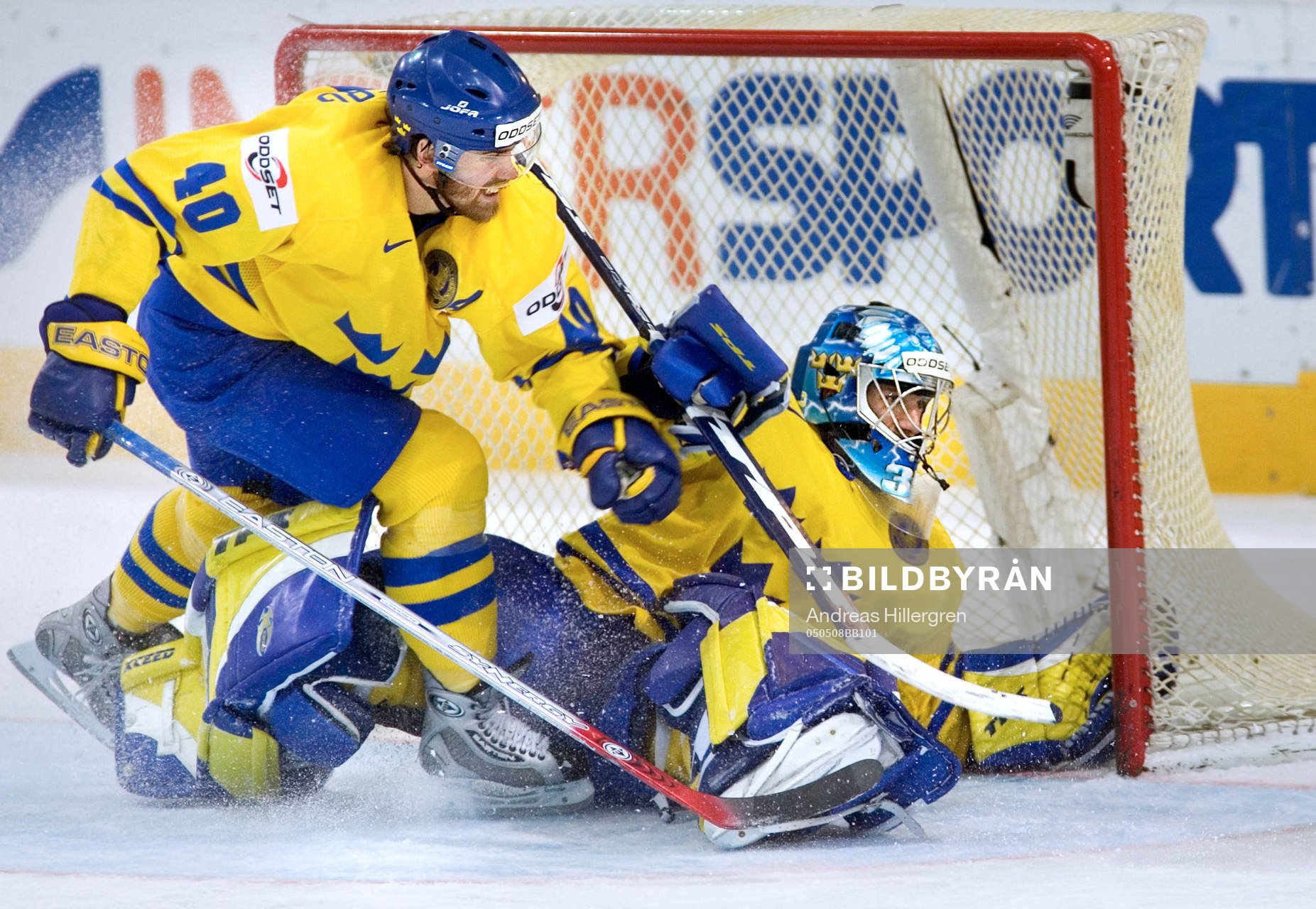 Henrik Zetterberg och Henrik Lundqvist, i mål