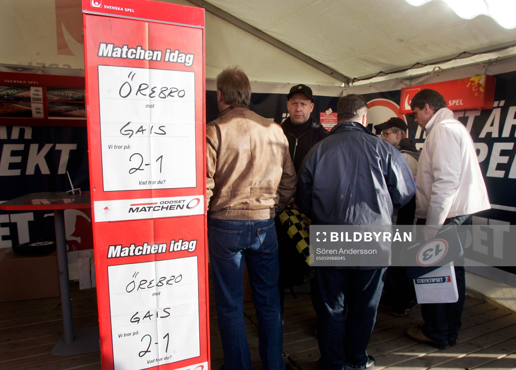 Svenska spel, matchvärd, speltält