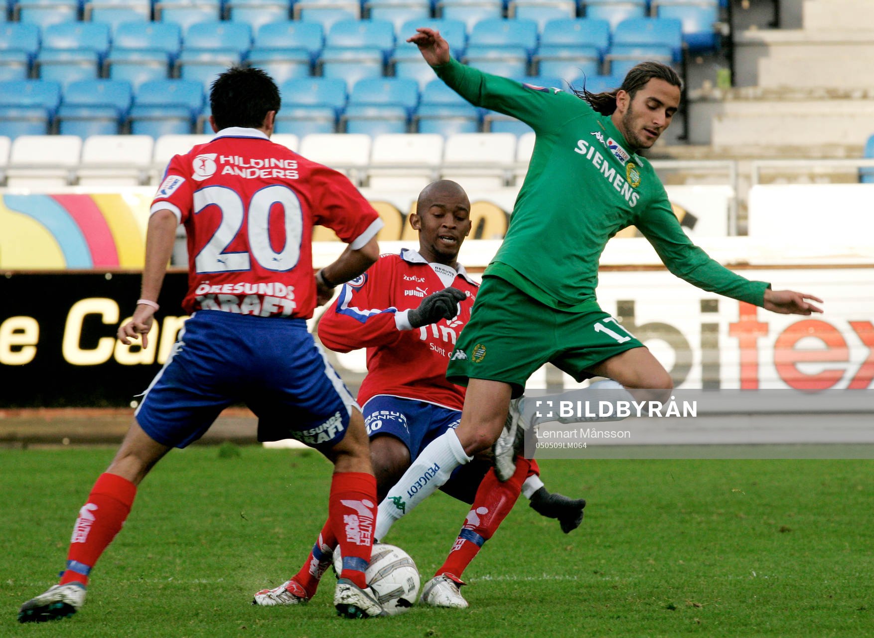 Thando Mngomeni, Helsingborg och Erkan Zengin, Hammarby
