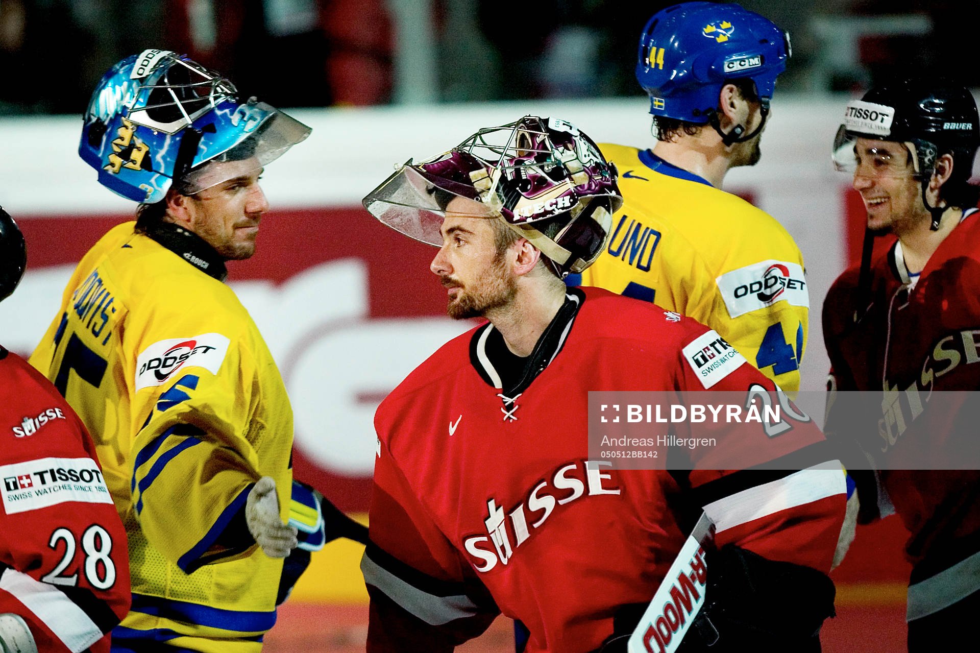 Martin Gerber, målvakt och Henrik Lundqvist