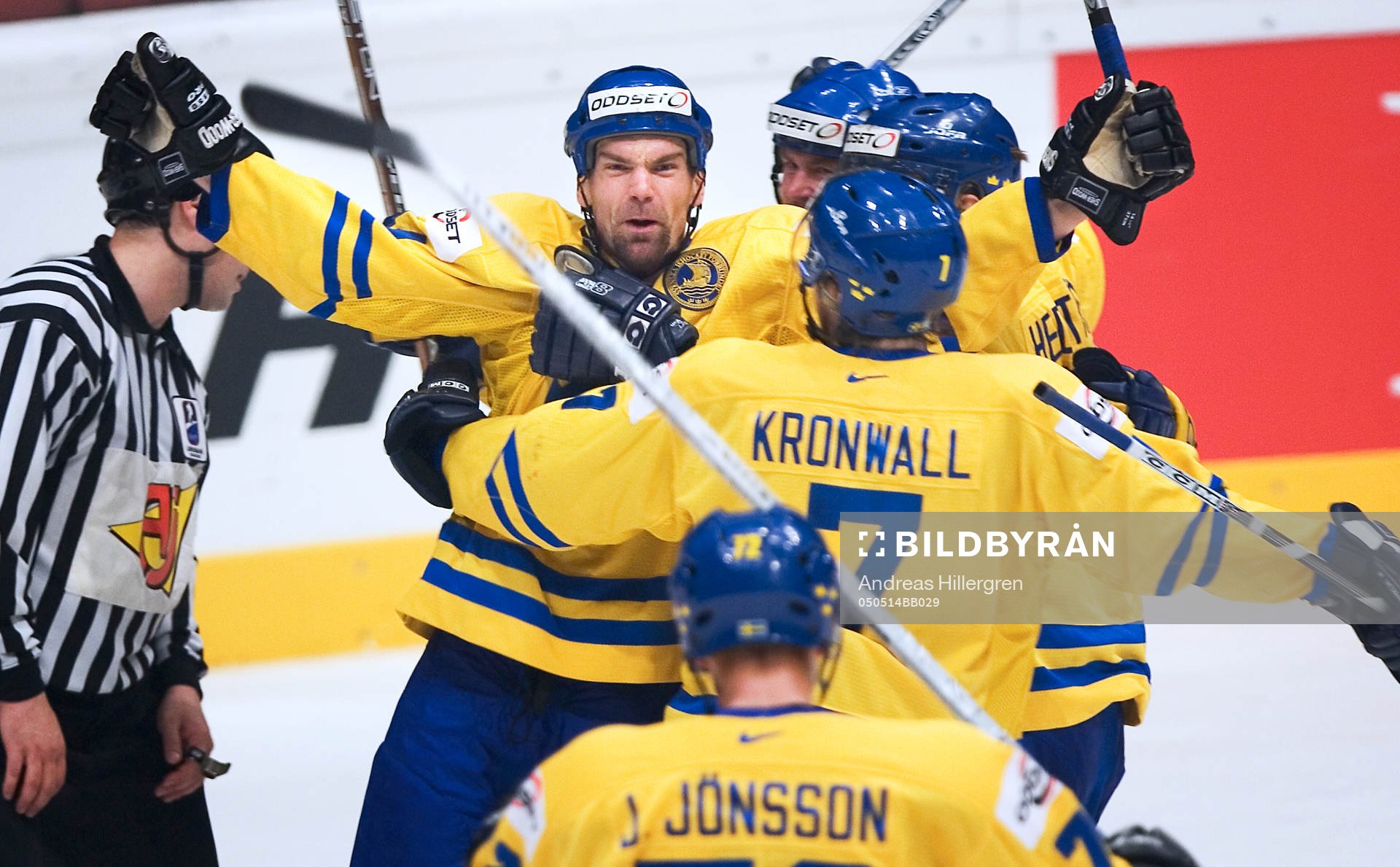 1-0 Jonas Höglund, jubel, Niklas Kronvall Jörgen Jönsson