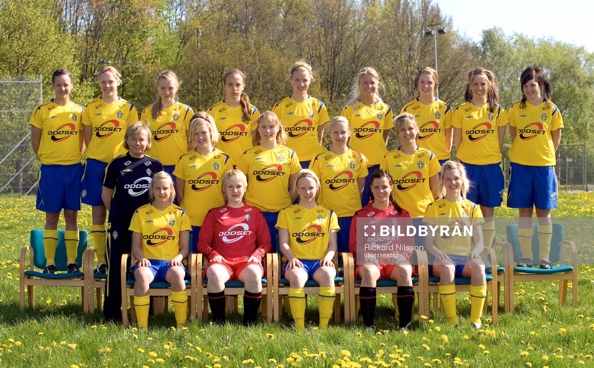 Fotboll, lagbild, Sverige, dam, F17
