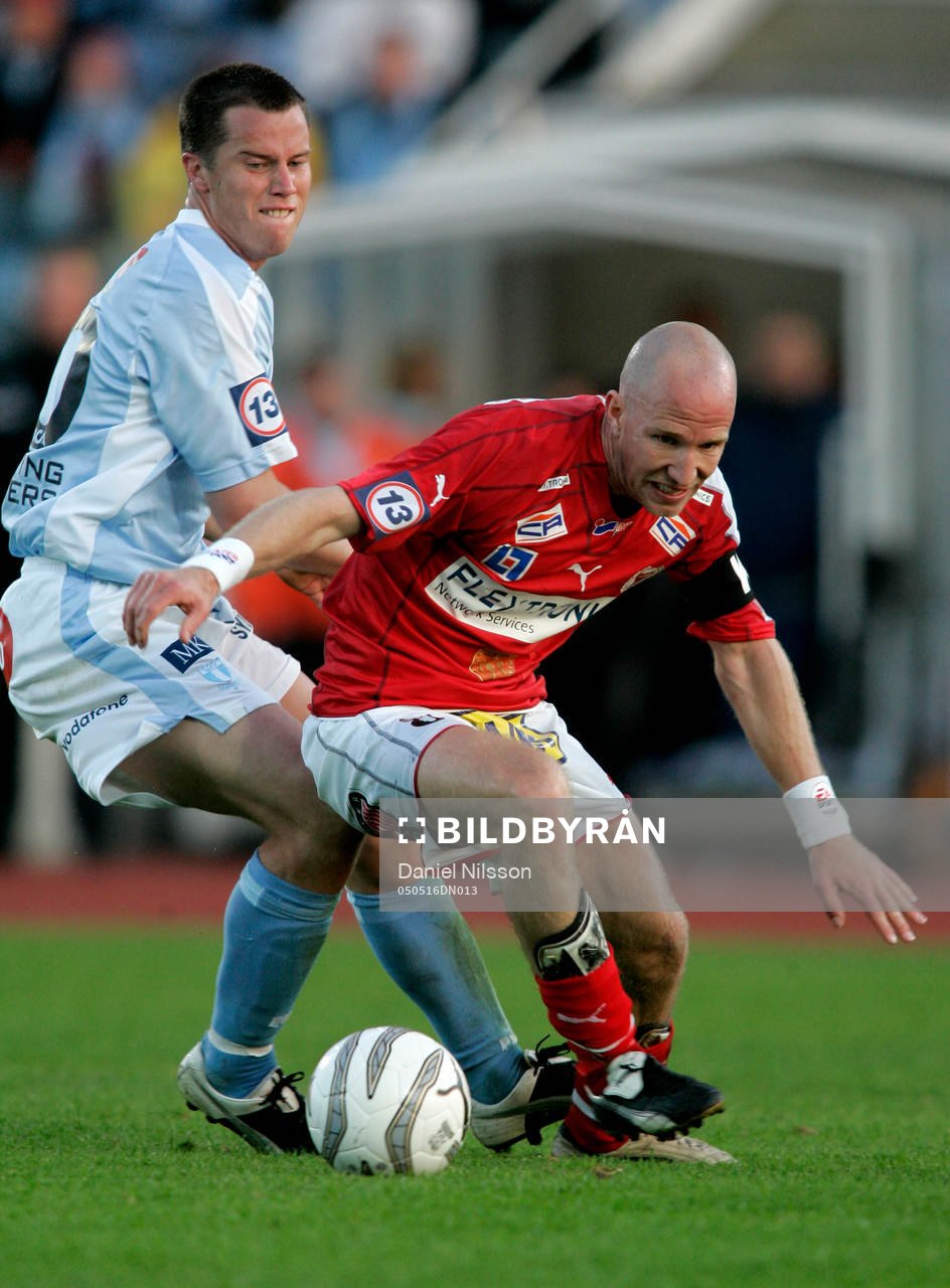 Fotboll, Allsvenskan, Malmö - Kalmar: Daniel Andersson, Malmö och Henrik Rydström, Kalmar