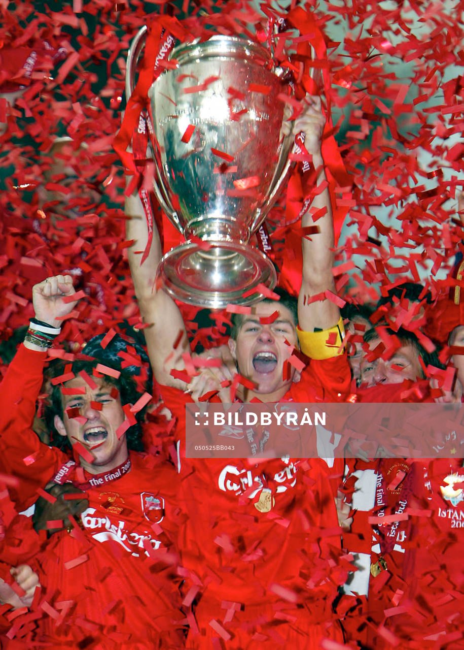 Fotboll, Champions League Final, Liverpool, pokal, Steven