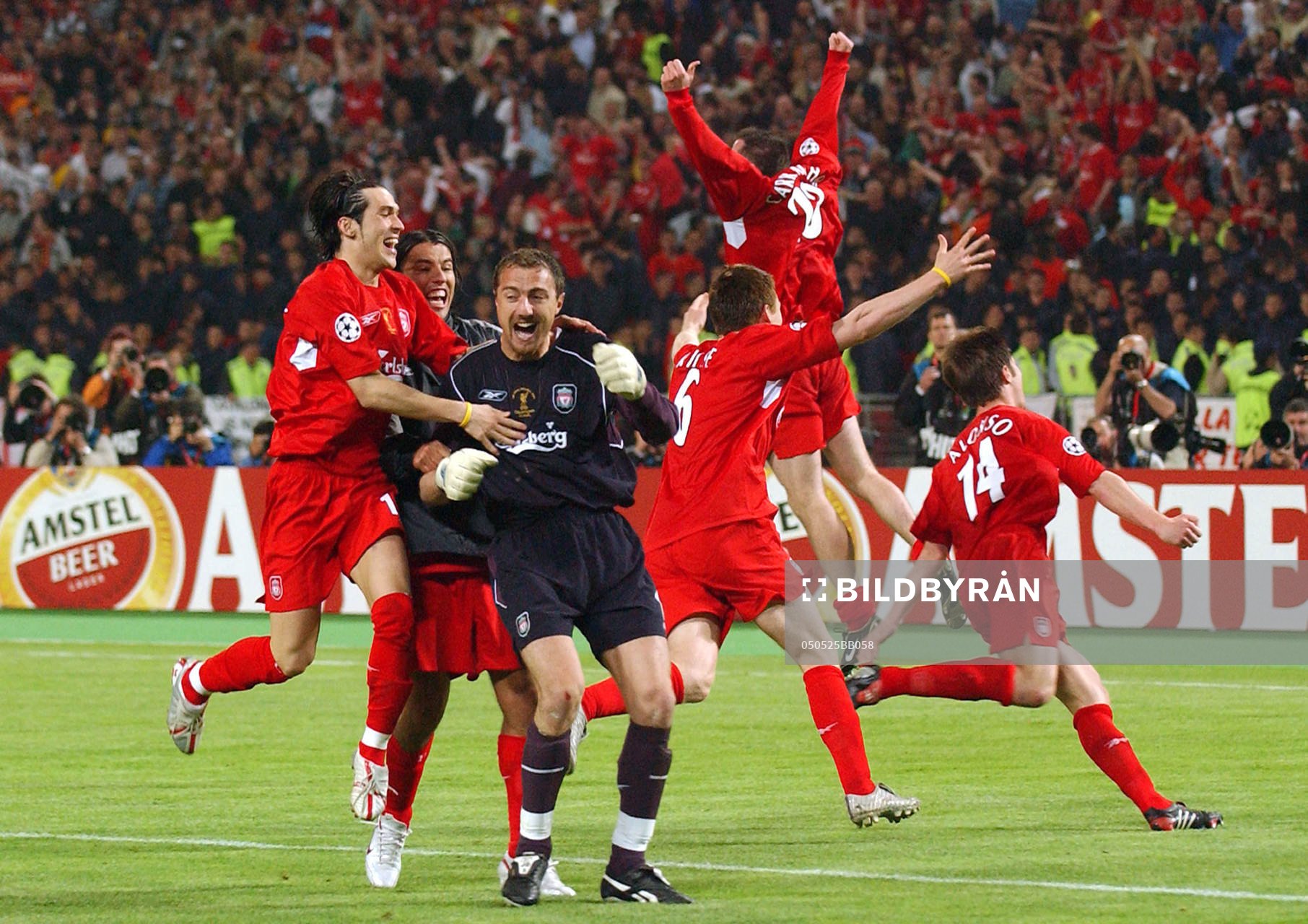 Liverpool firar segern. Jubel, glädje