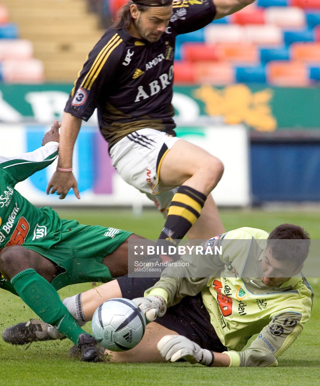 ANDREAS ERIKSSON, AIK OCH KENNY STAMATOPOULOS, MÅLVAKT,